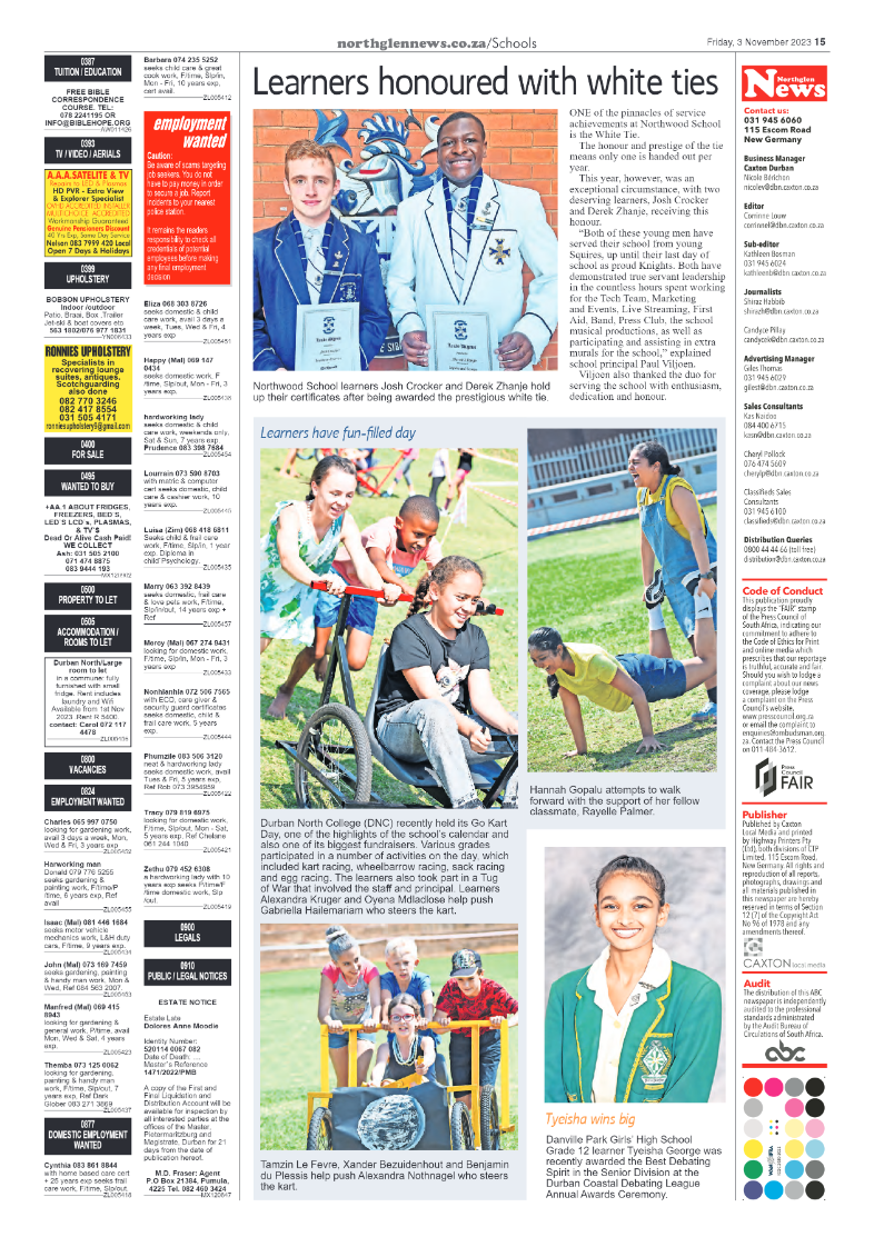 Northglen News 3 November 2023 page 15