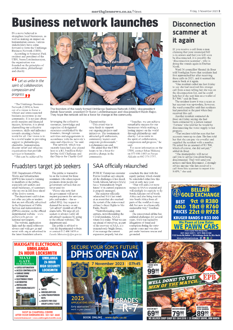 Northglen News 3 November 2023 page 3