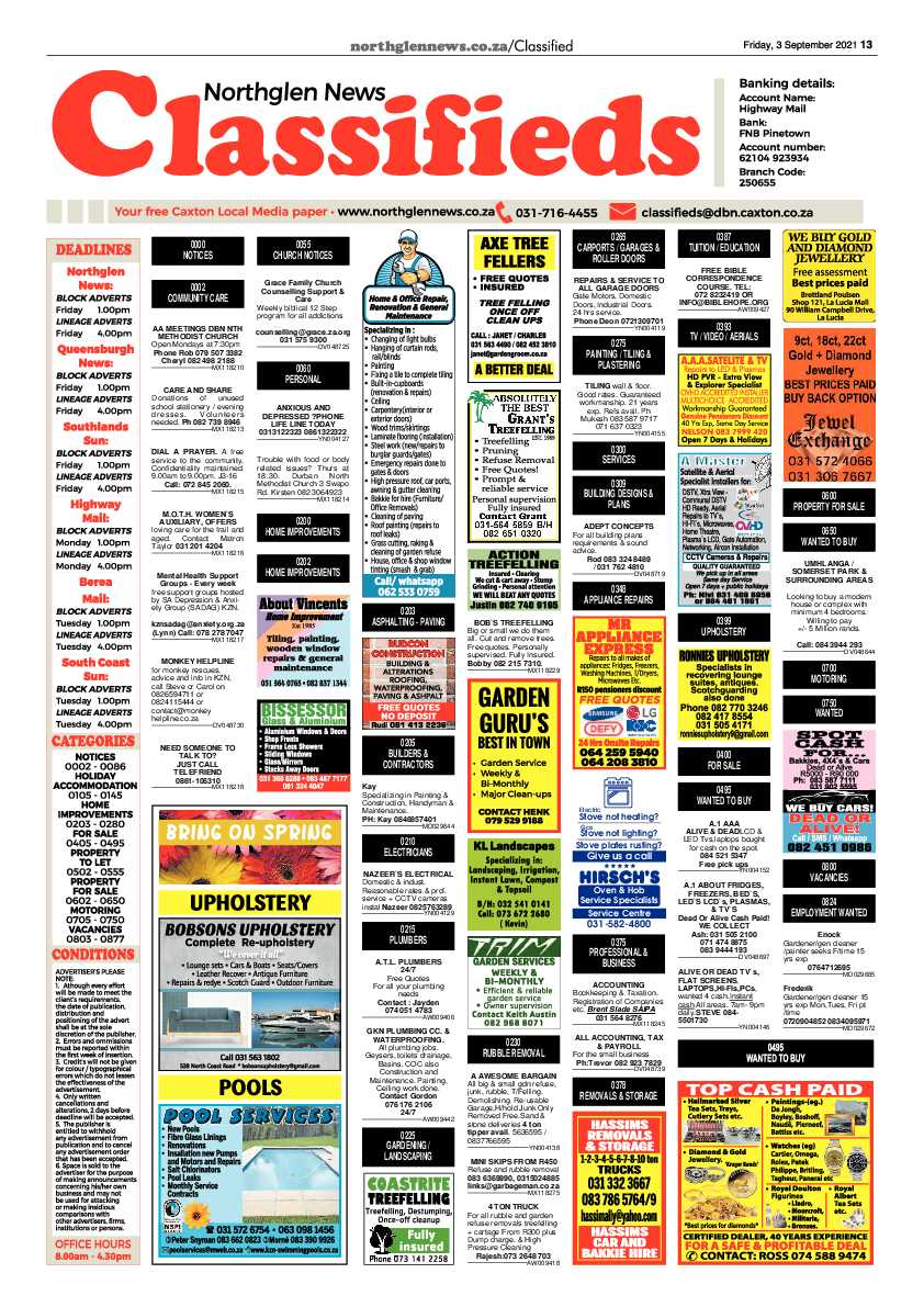 Northglen News 3 September 2021 page 13