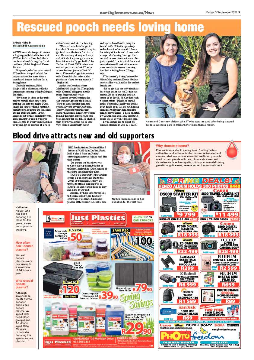 Northglen News 3 September 2021 page 5