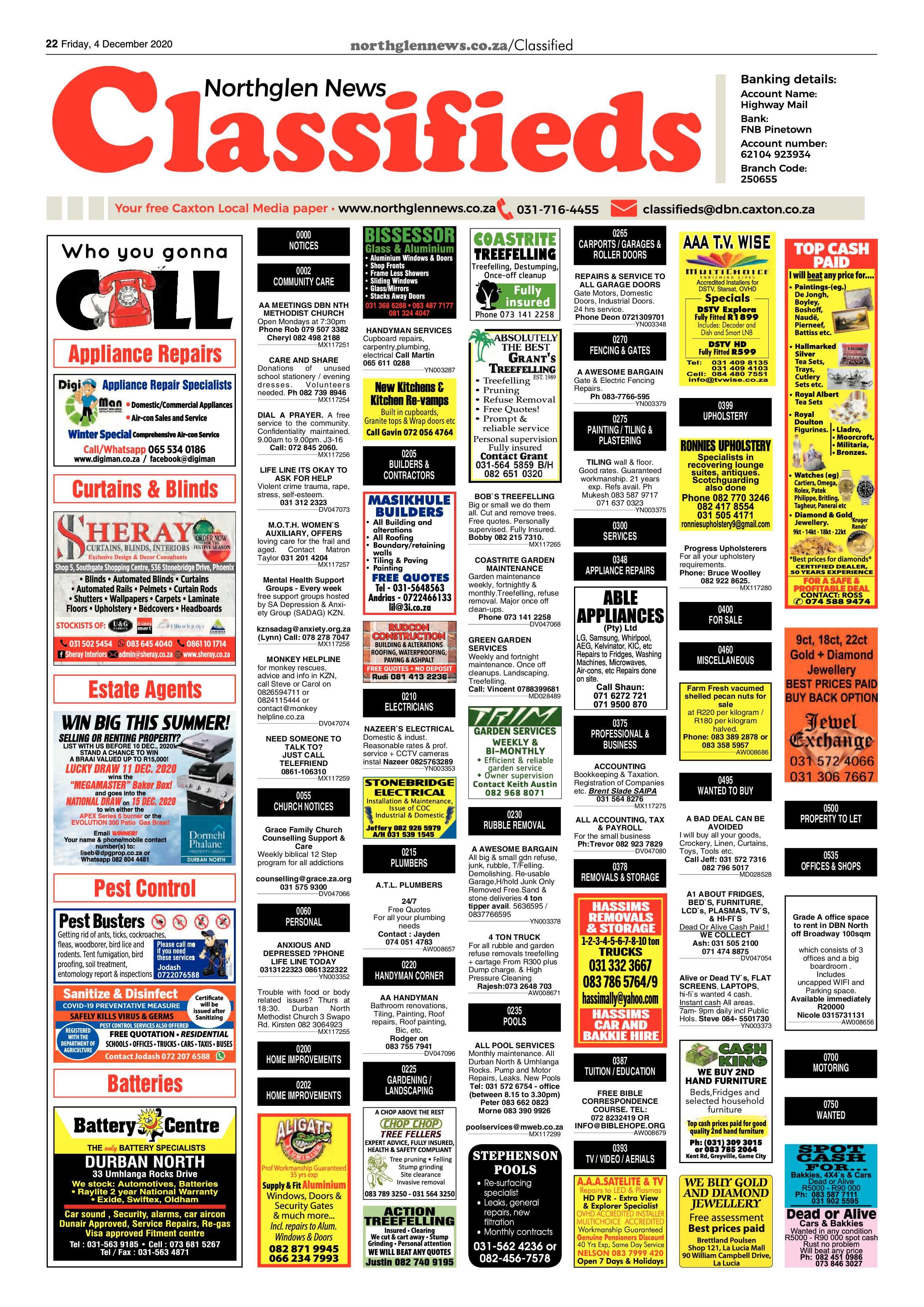 Northglen News 4 December 2020 page 22