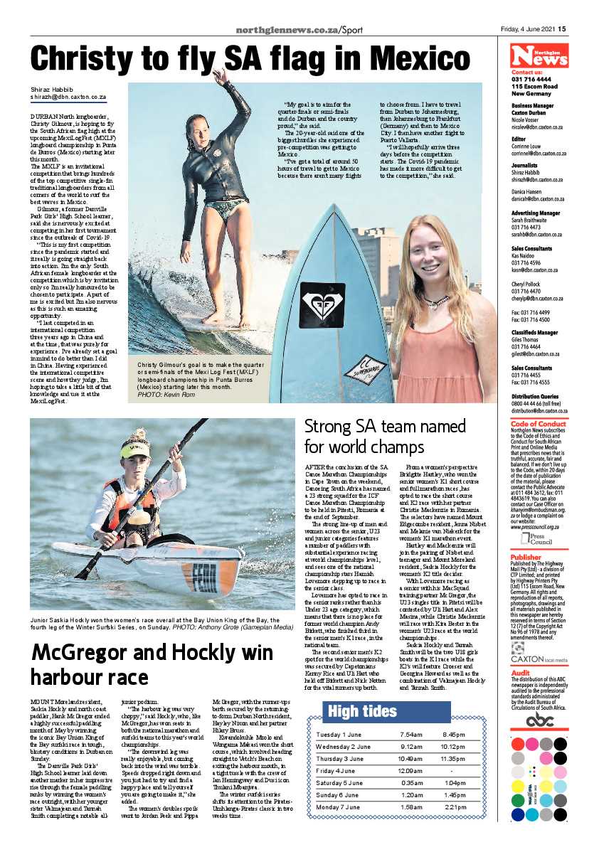 Northglen News 4 June 2021 page 15