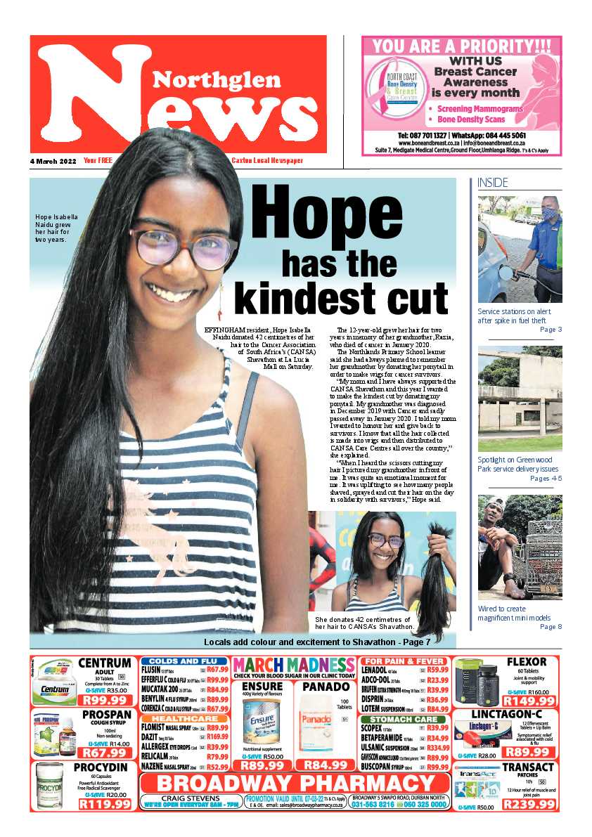 Northglen News 4 March 2022 page 1