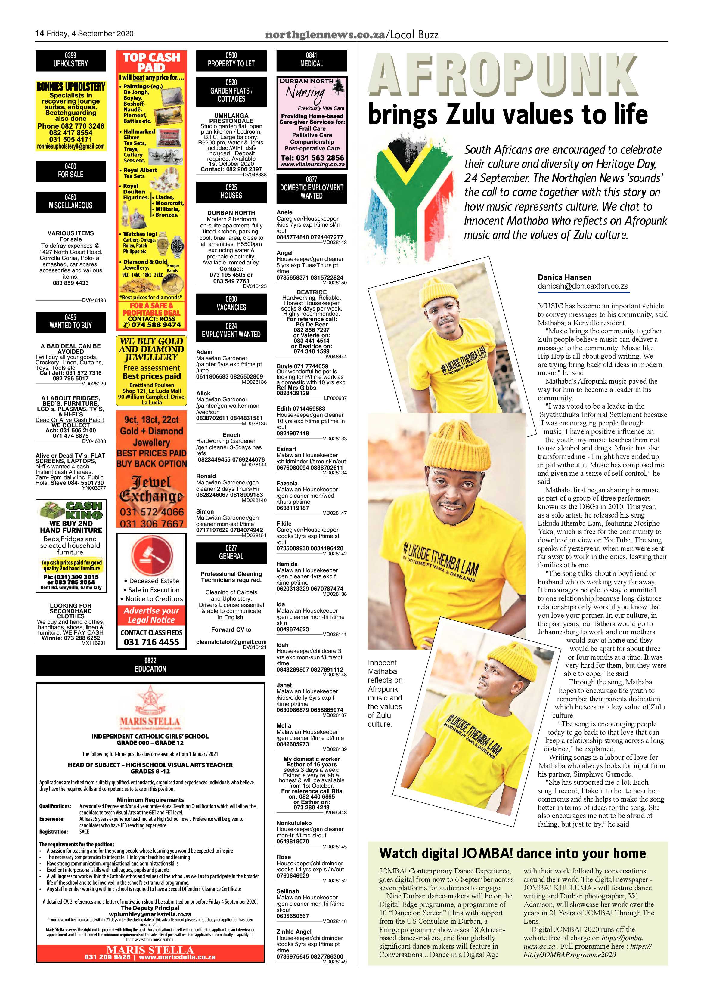 Northglen News 4 September 2020 page 14