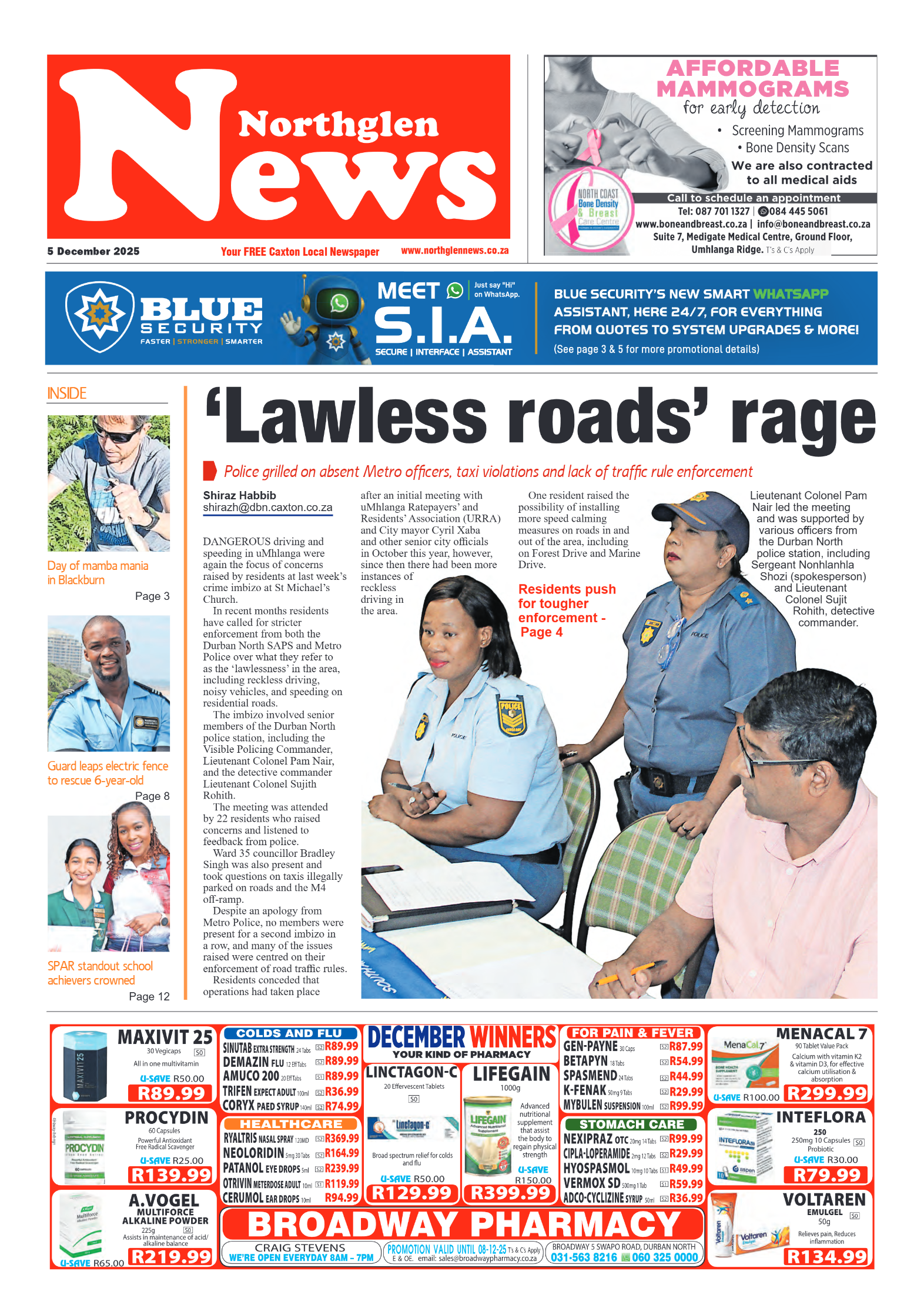 Northglen News 5 December 2025 page 1