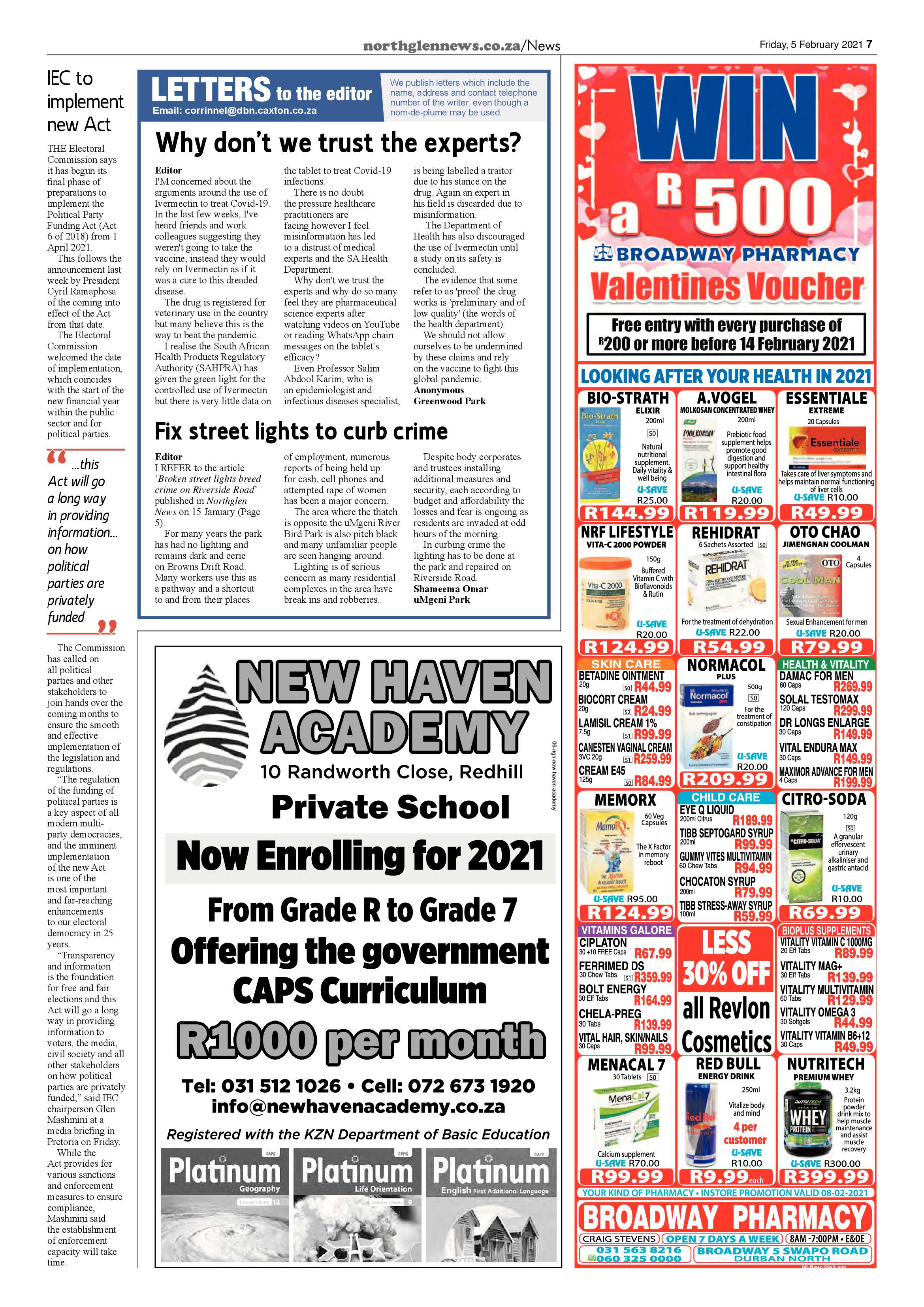 Northglen News 5 February 2021 page 7