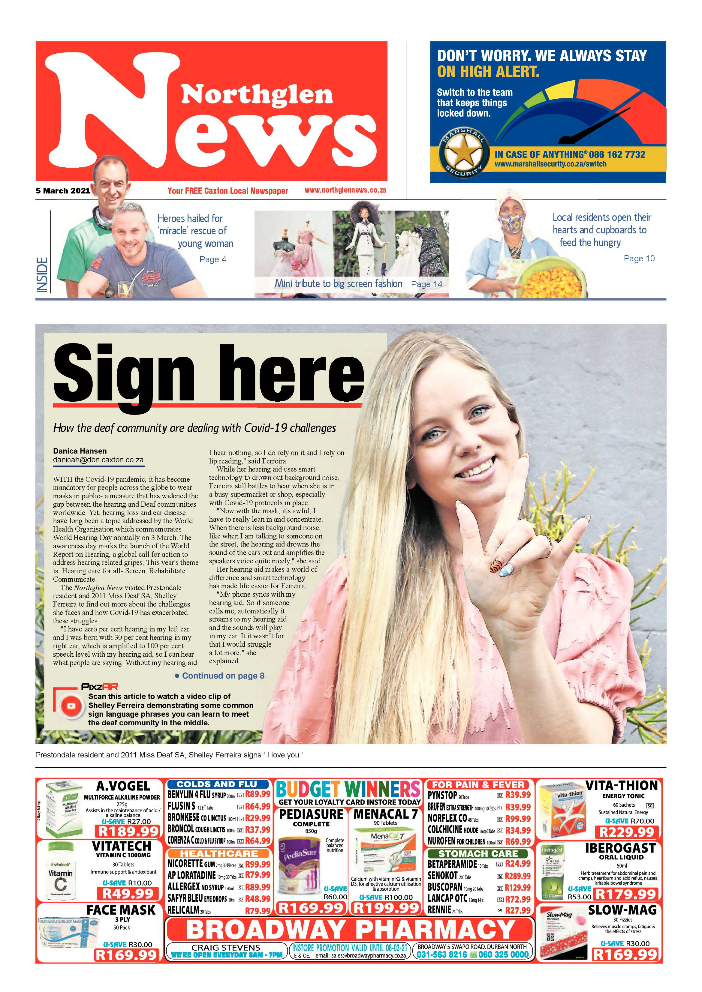 Northglen News 5 March 2021 page 1