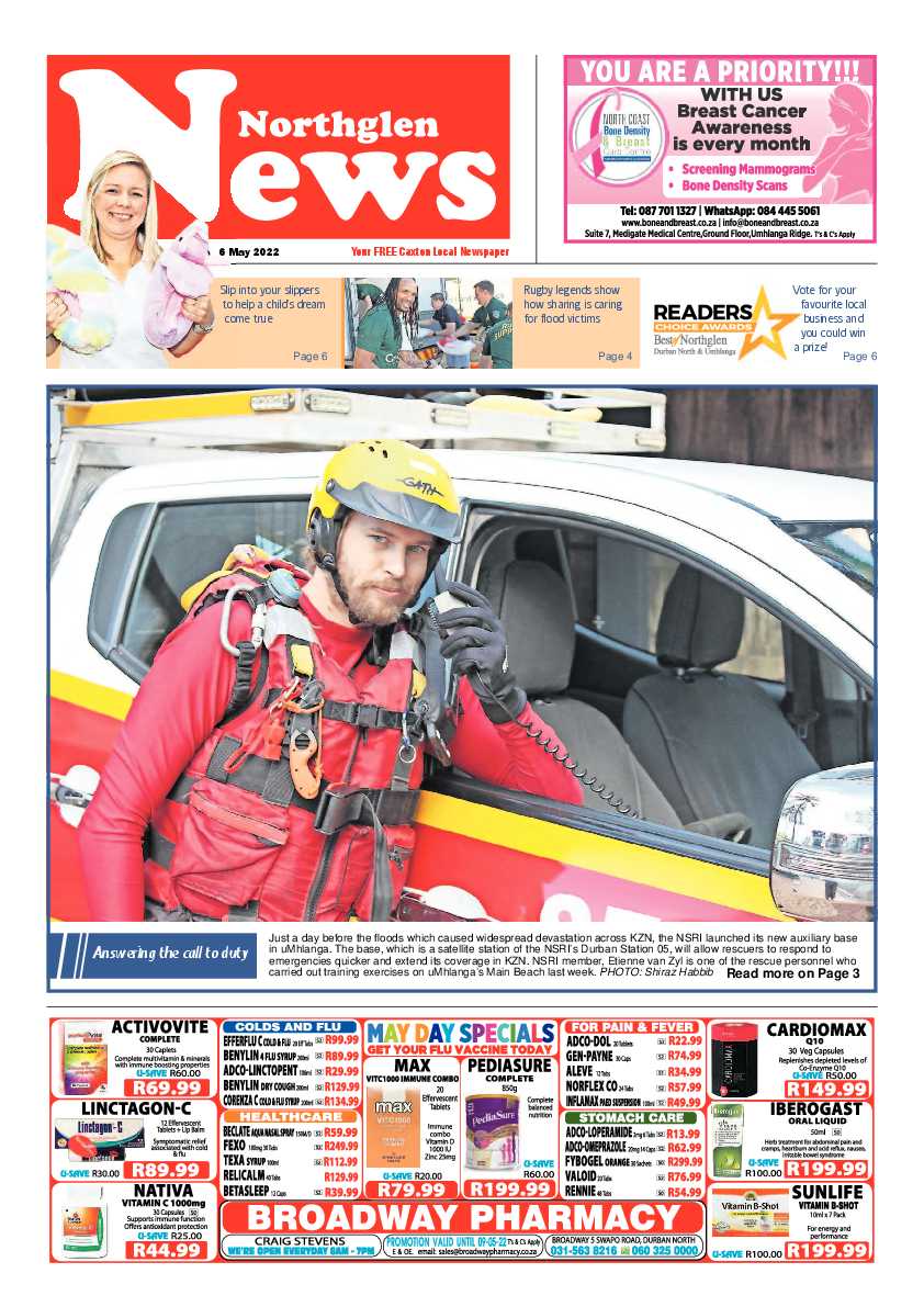 Northglen News 6 May 2022 page 1