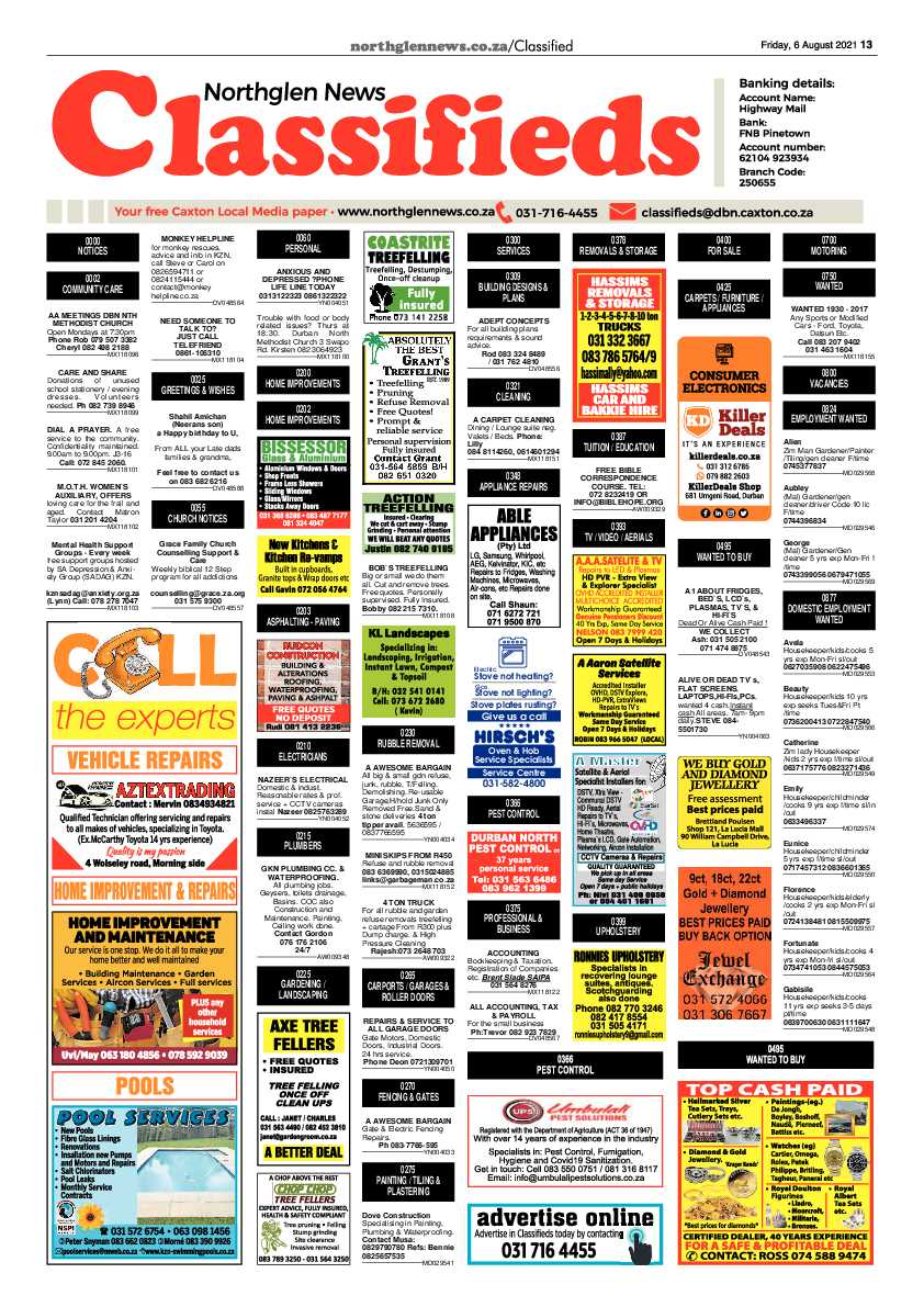 Northglen News 6 August 2021 page 13
