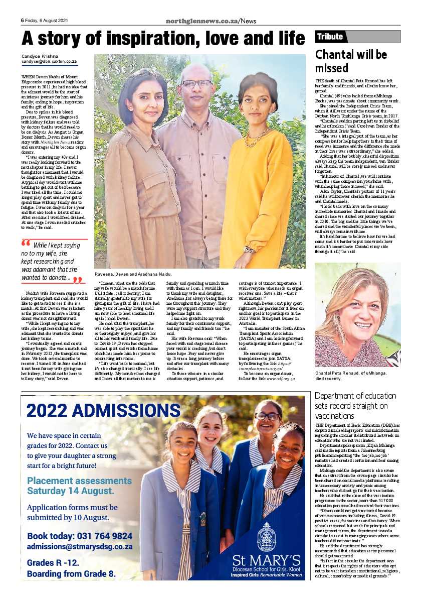 Northglen News 6 August 2021 page 6