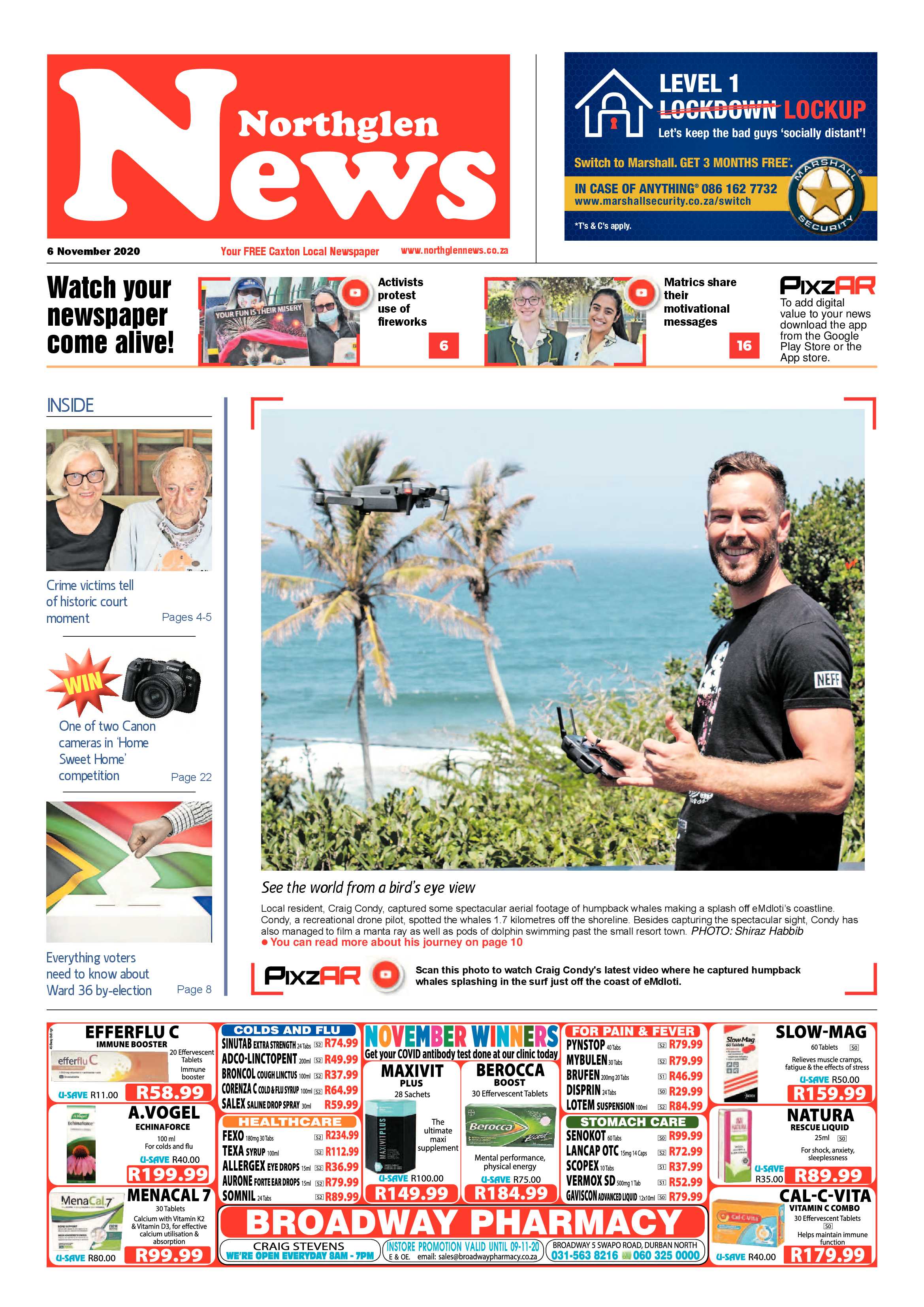 Northglen News 6 November 2020 page 1