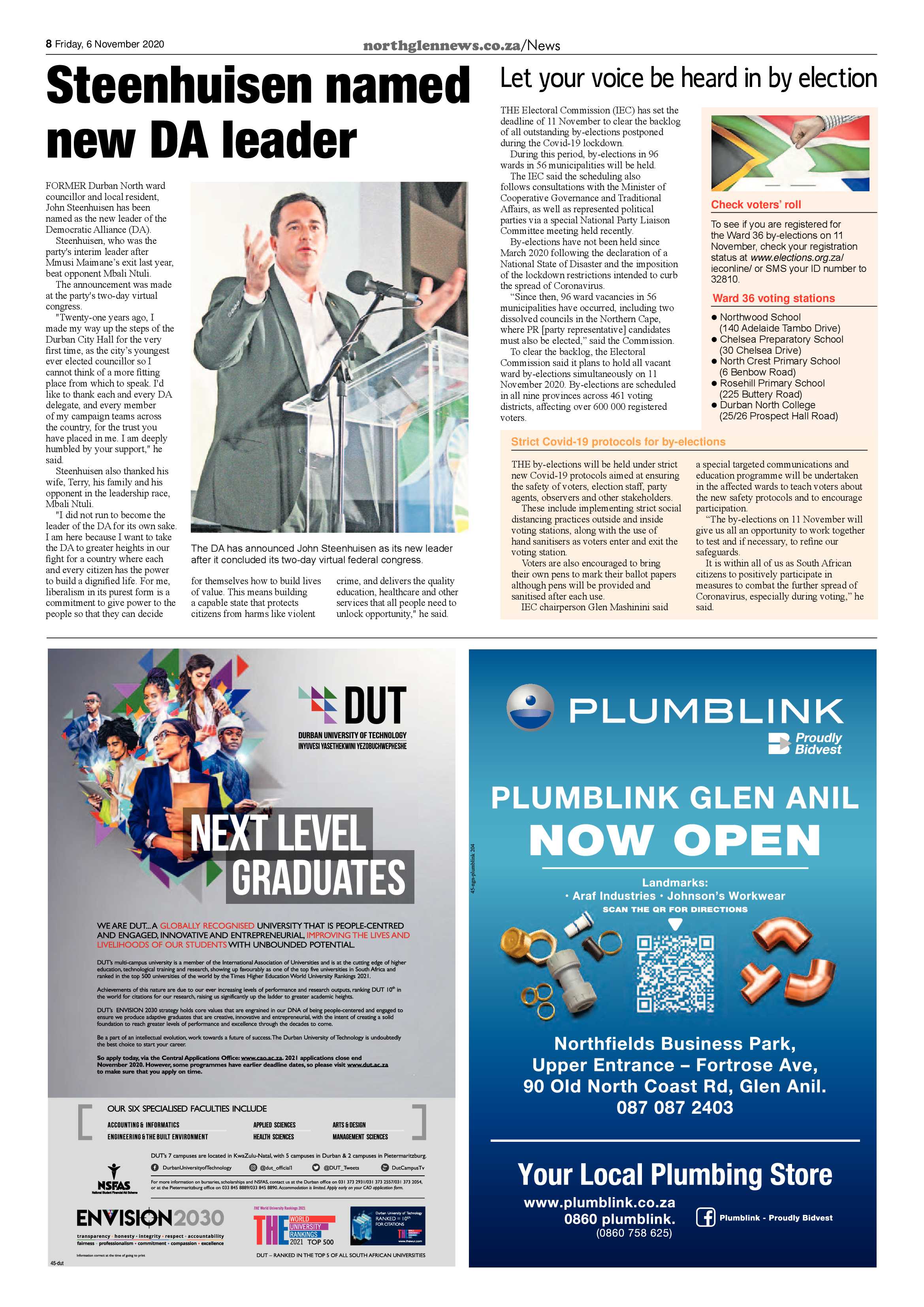 Northglen News 6 November 2020 page 8