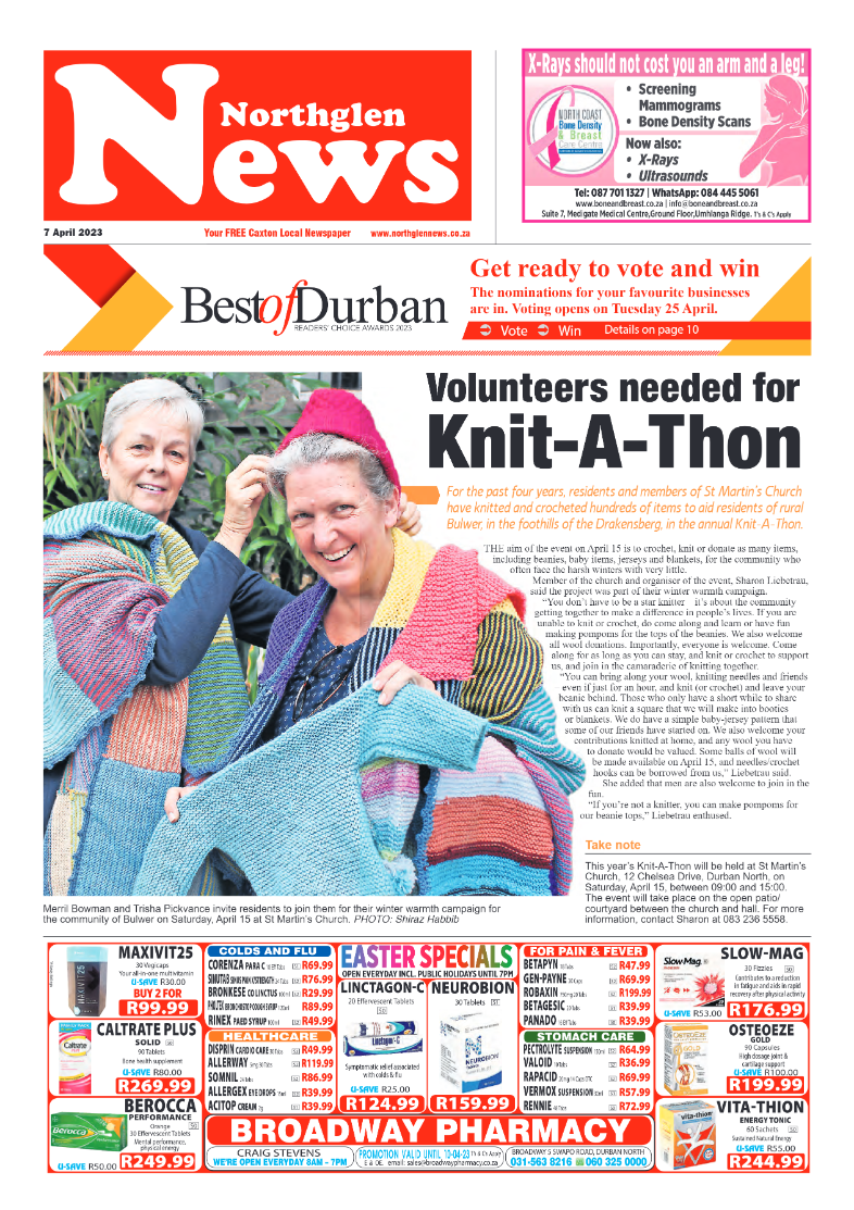 Northglen News 7 April 2023 page 1