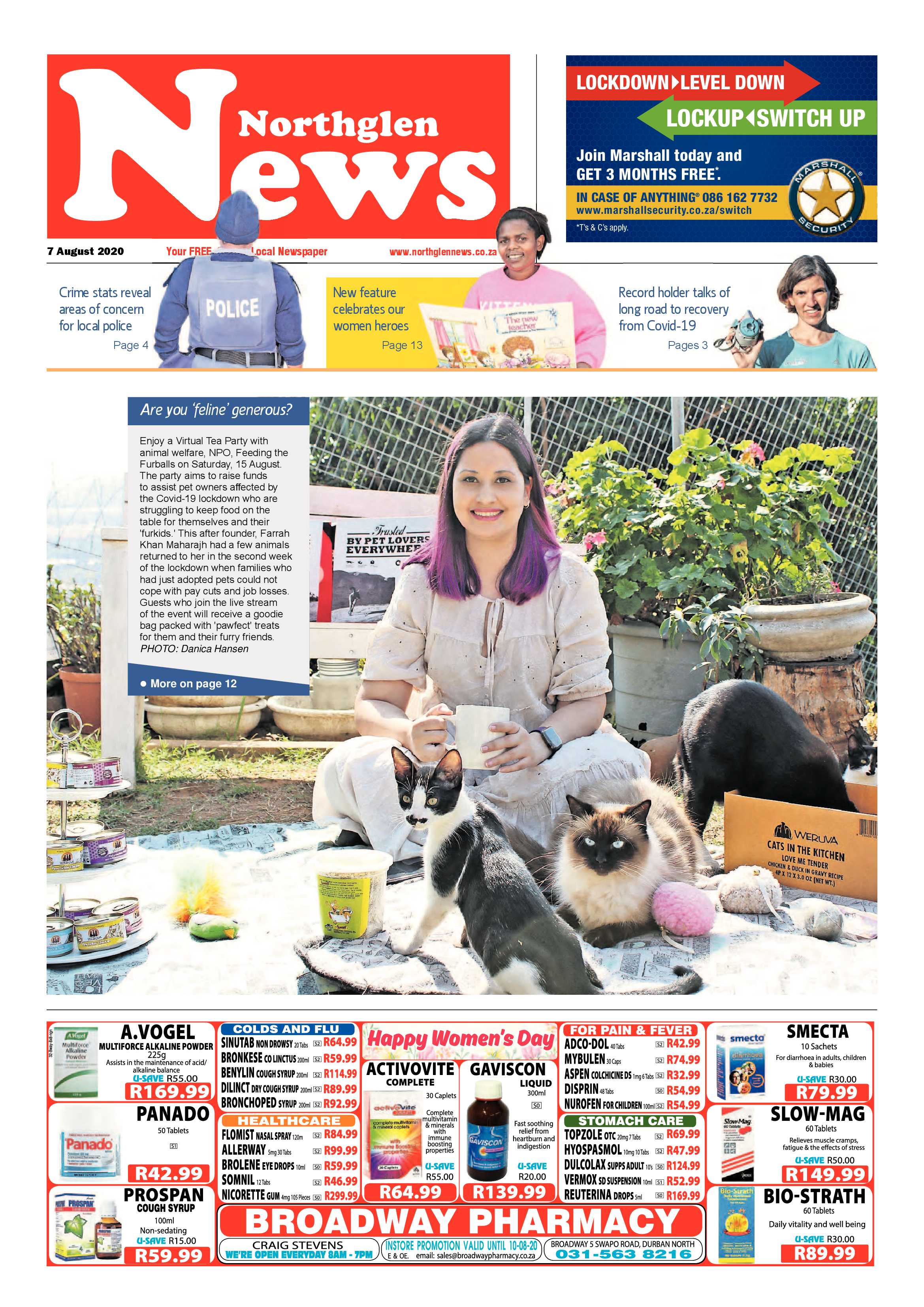 Northglen News 7 August 2020 page 1