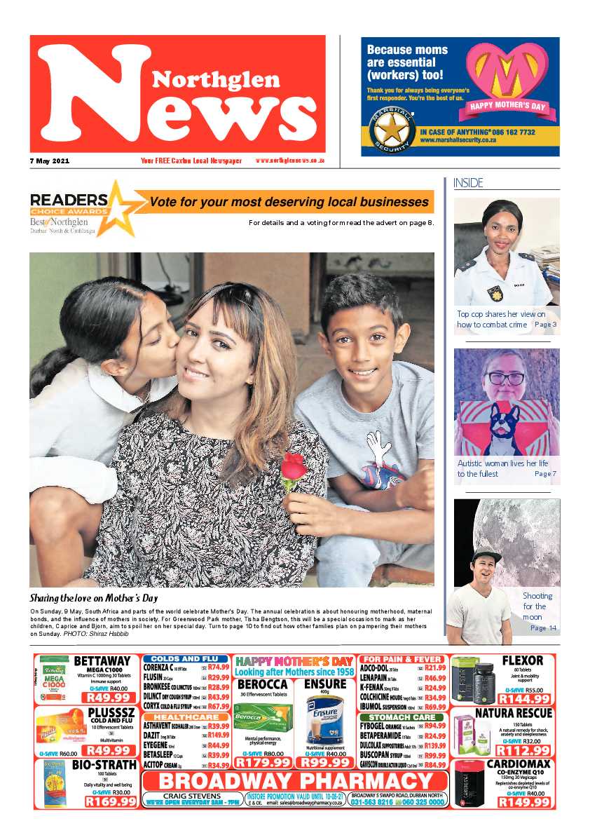 Northglen News 7 May 2021 page 1