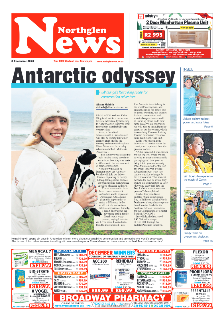 Northglen News 8 December 2023 page 1