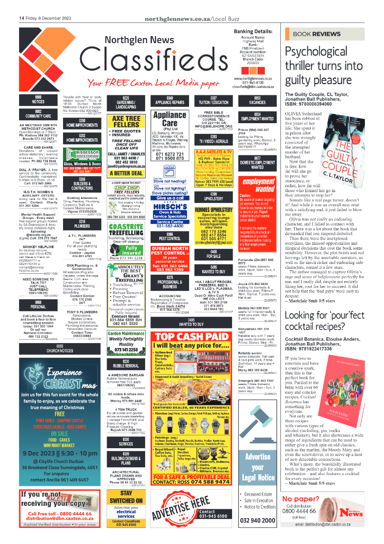 Northglen News 8 December 2023 page 14