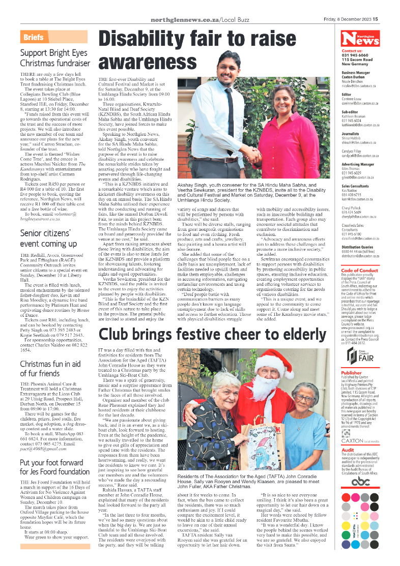 Northglen News 8 December 2023 page 15