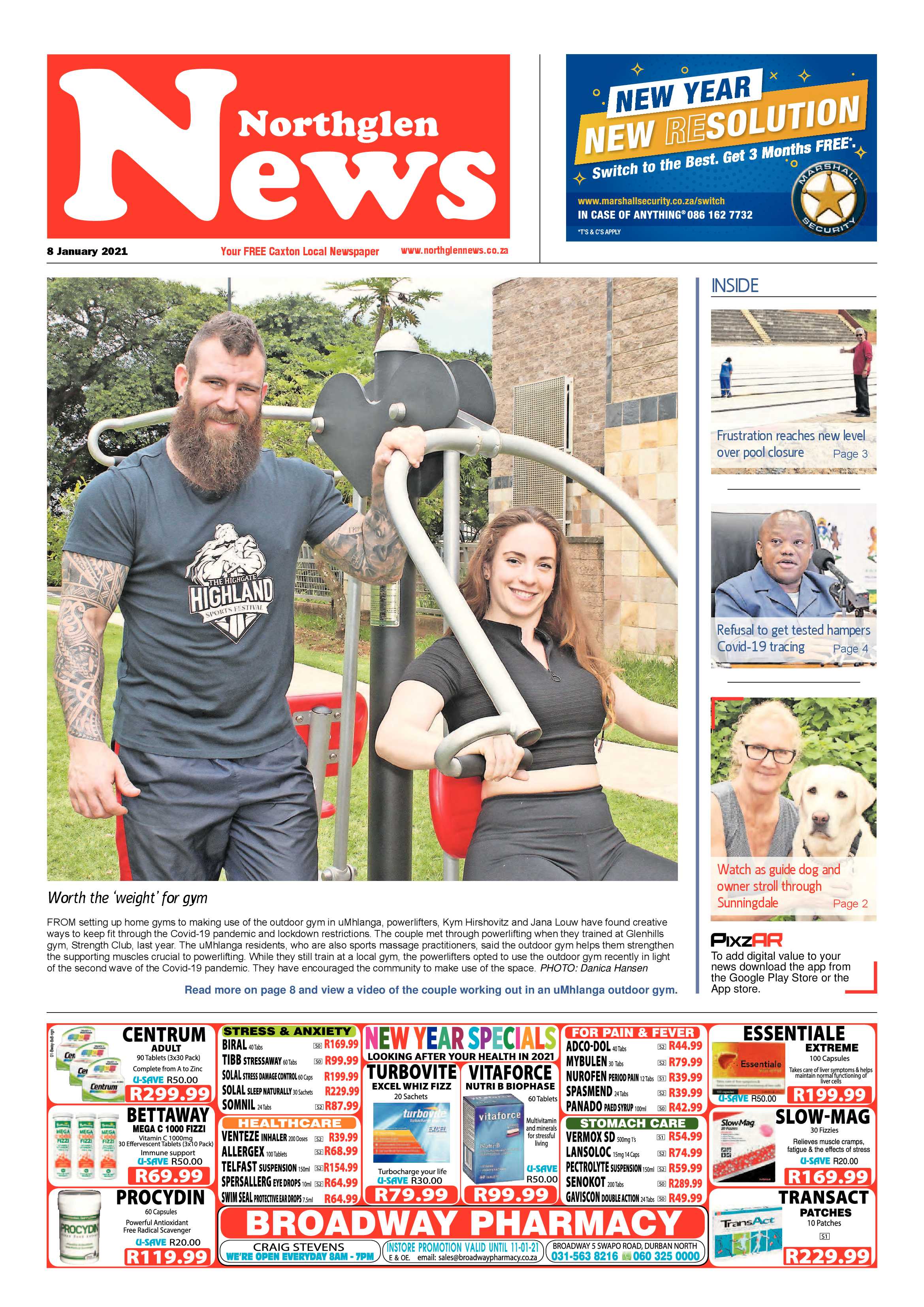 Northglen News 8 January 2021 page 1