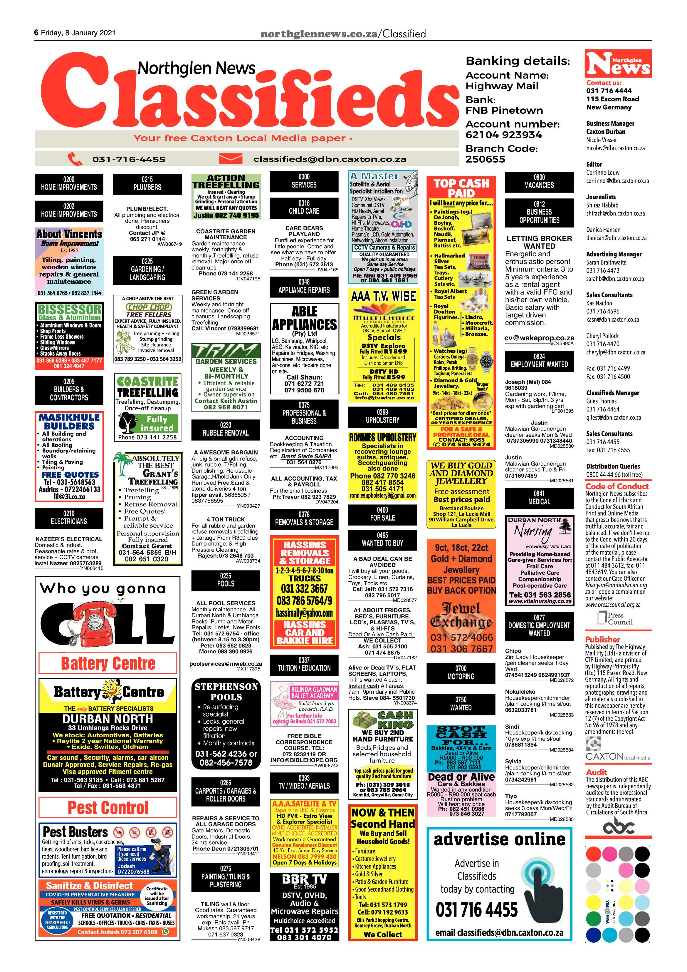 Northglen News 8 January 2021 page 6