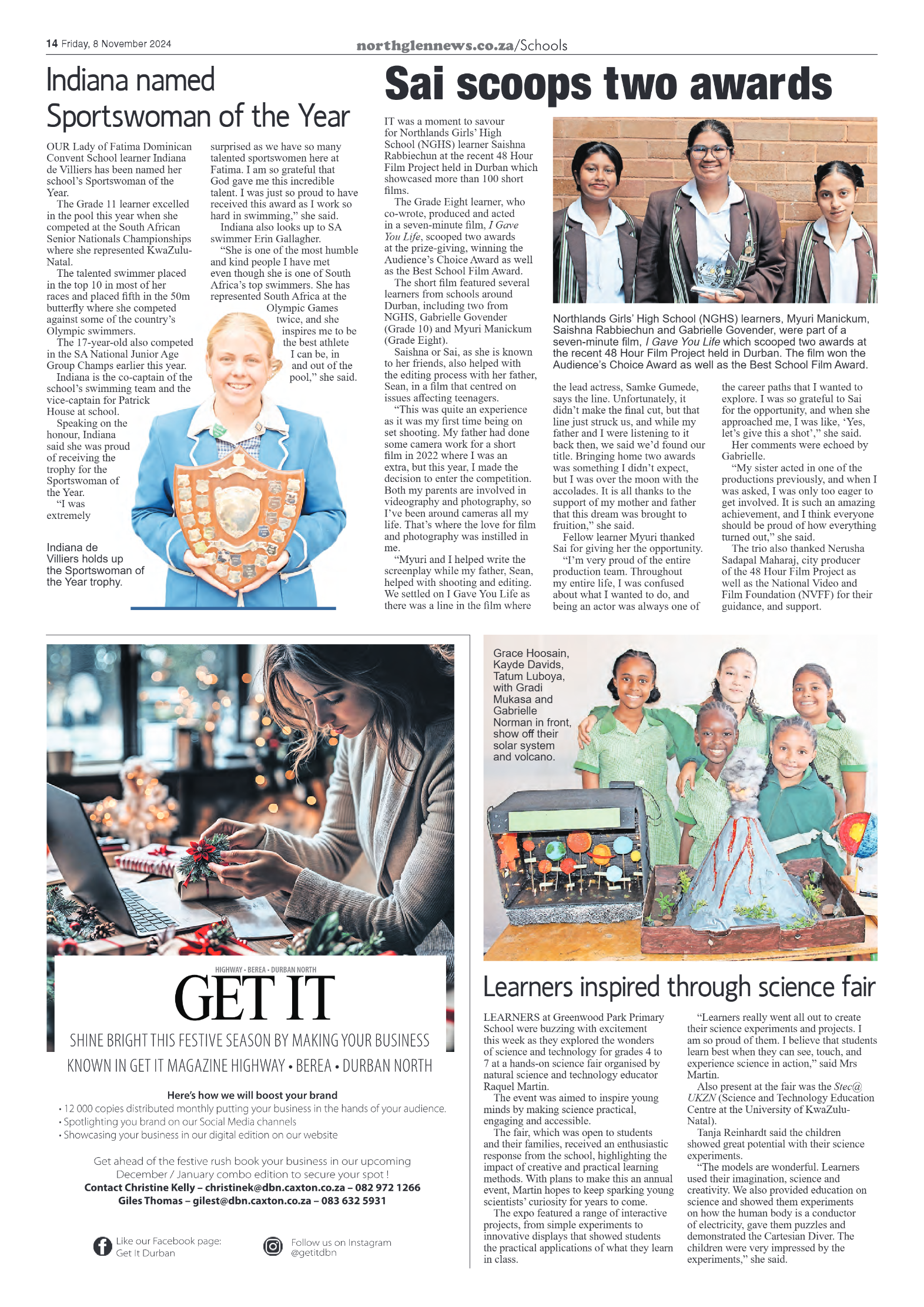 Northglen News 8 November 2024 page 14