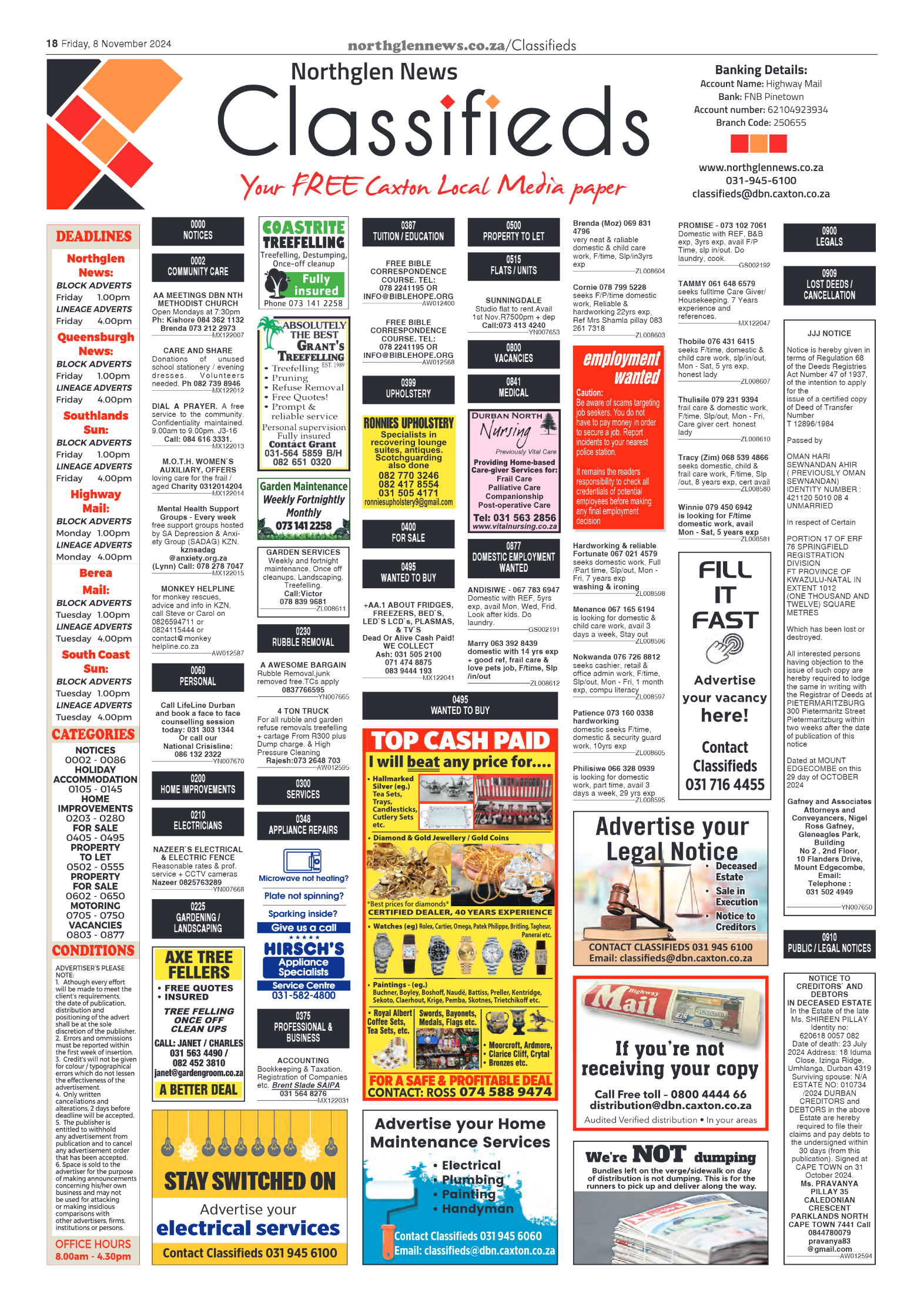 Northglen News 8 November 2024 page 18
