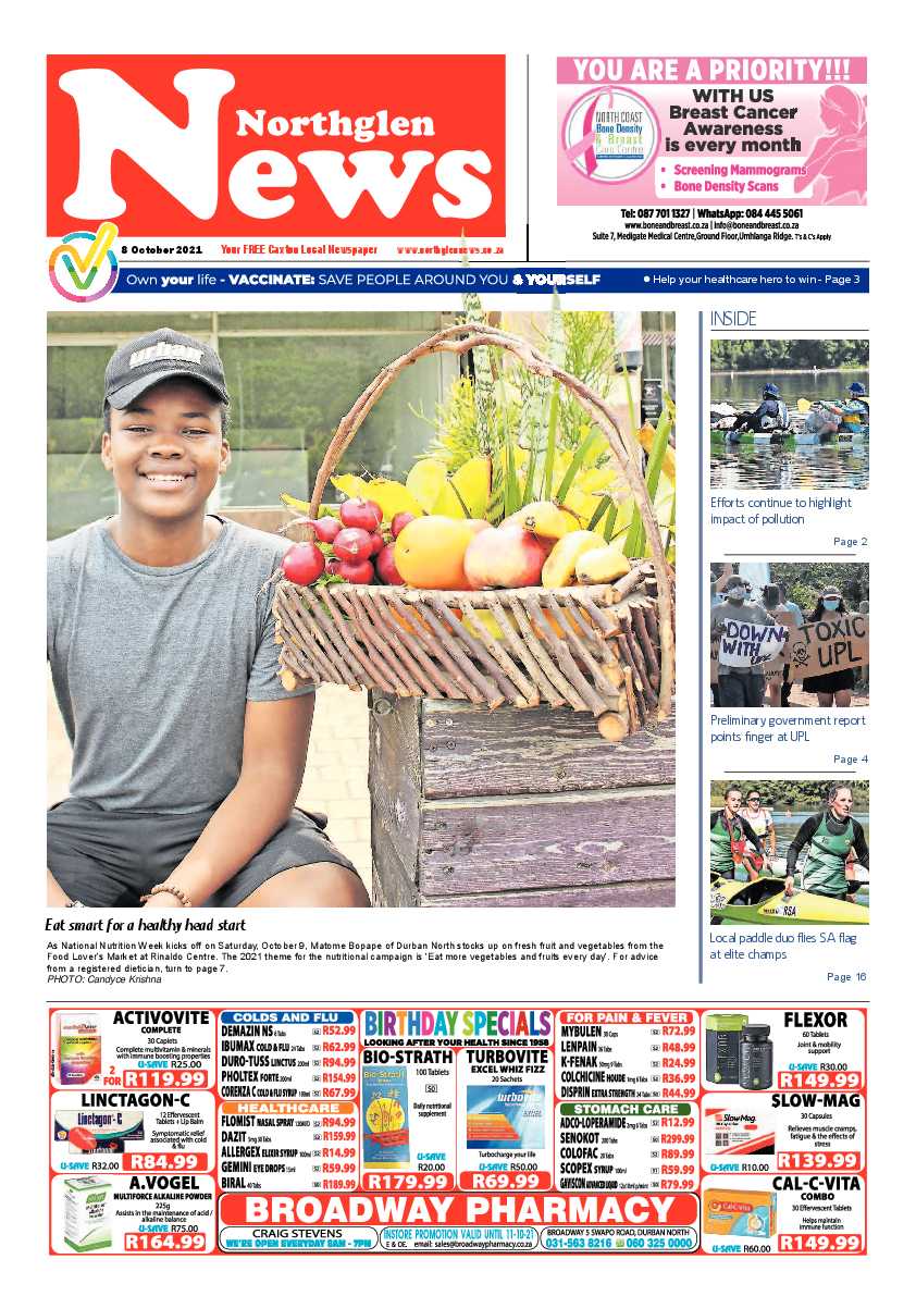 Northglen News 8 October 2021 page 1