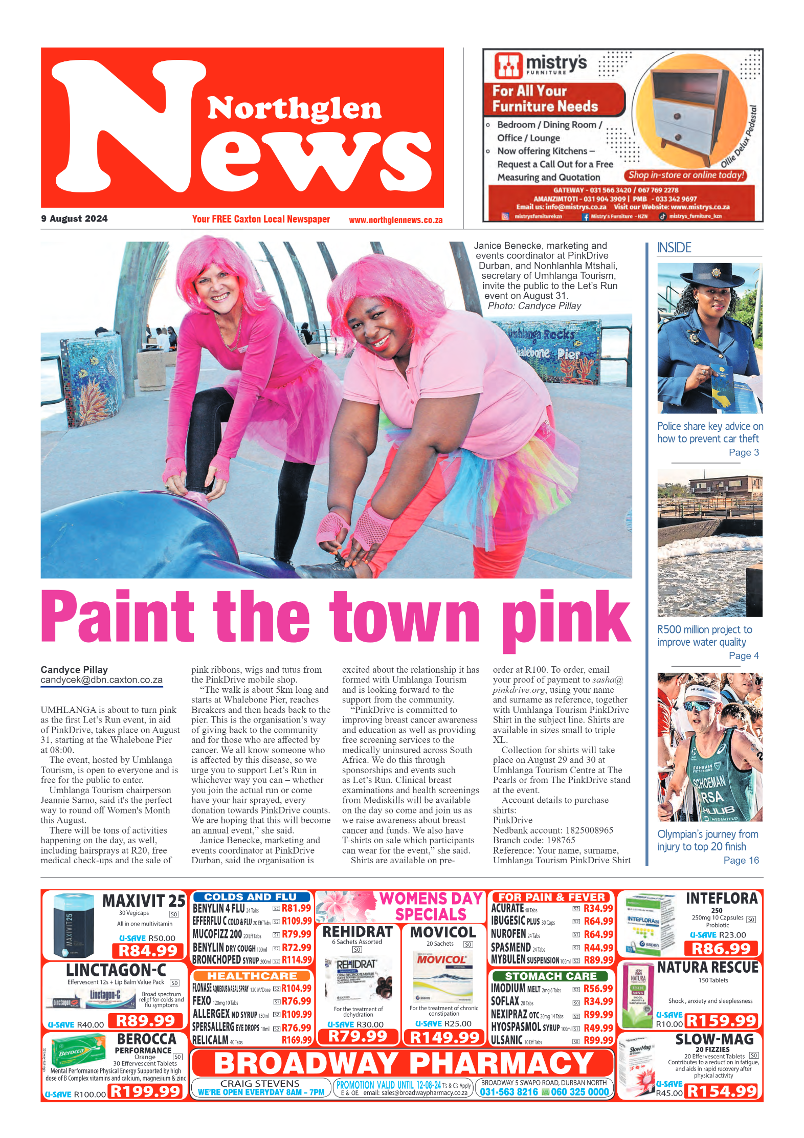 Northglen News 9 August 2024 page 1