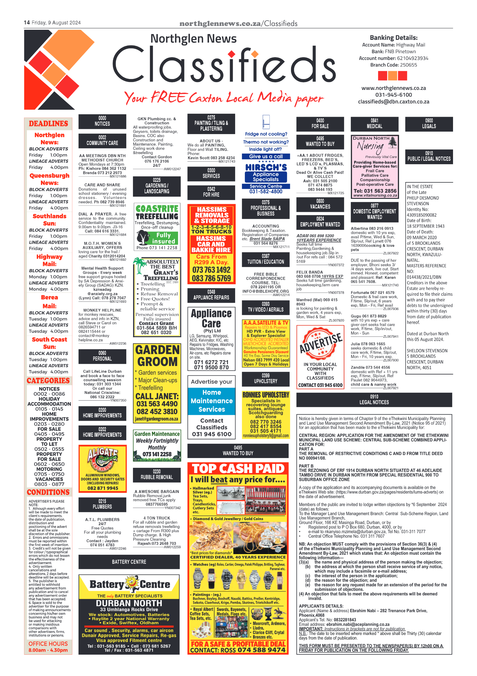 Northglen News 9 August 2024 page 14