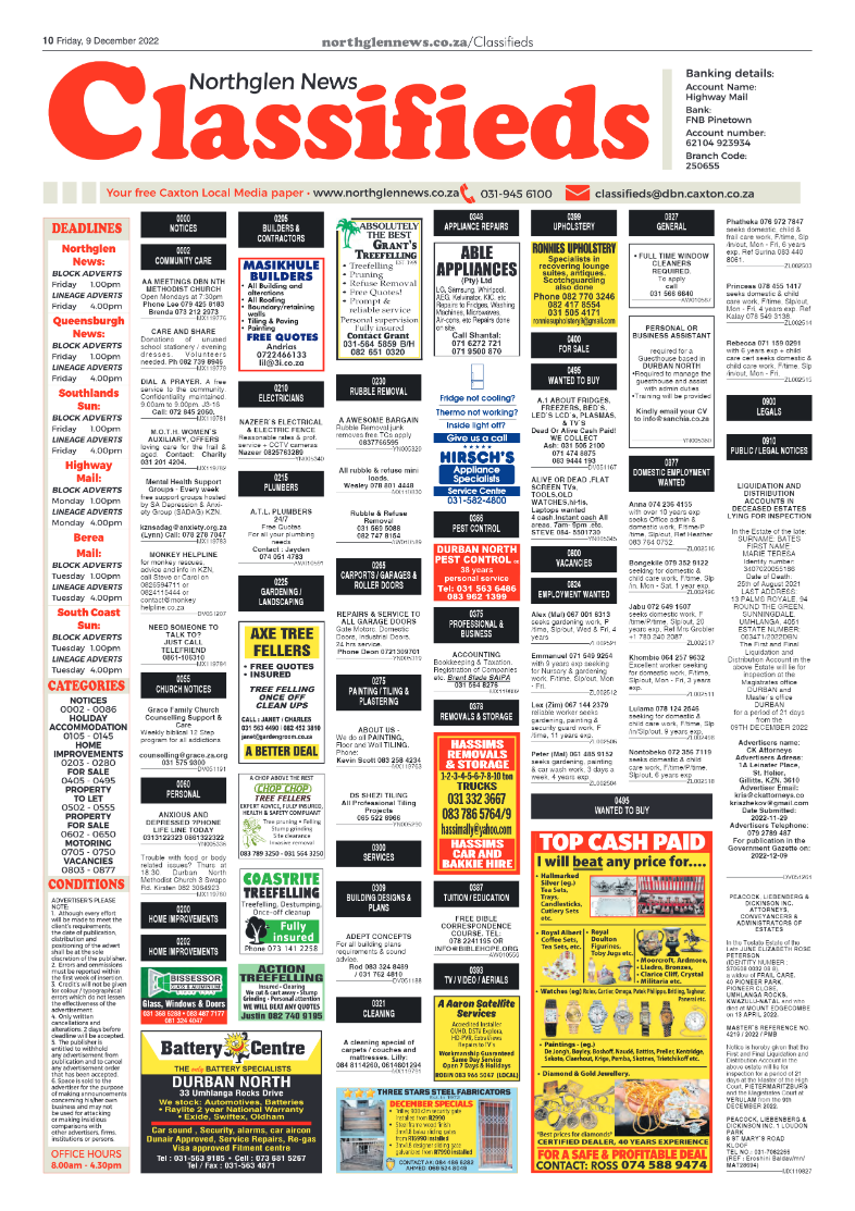 Northglen News 9 December 2022 page 10