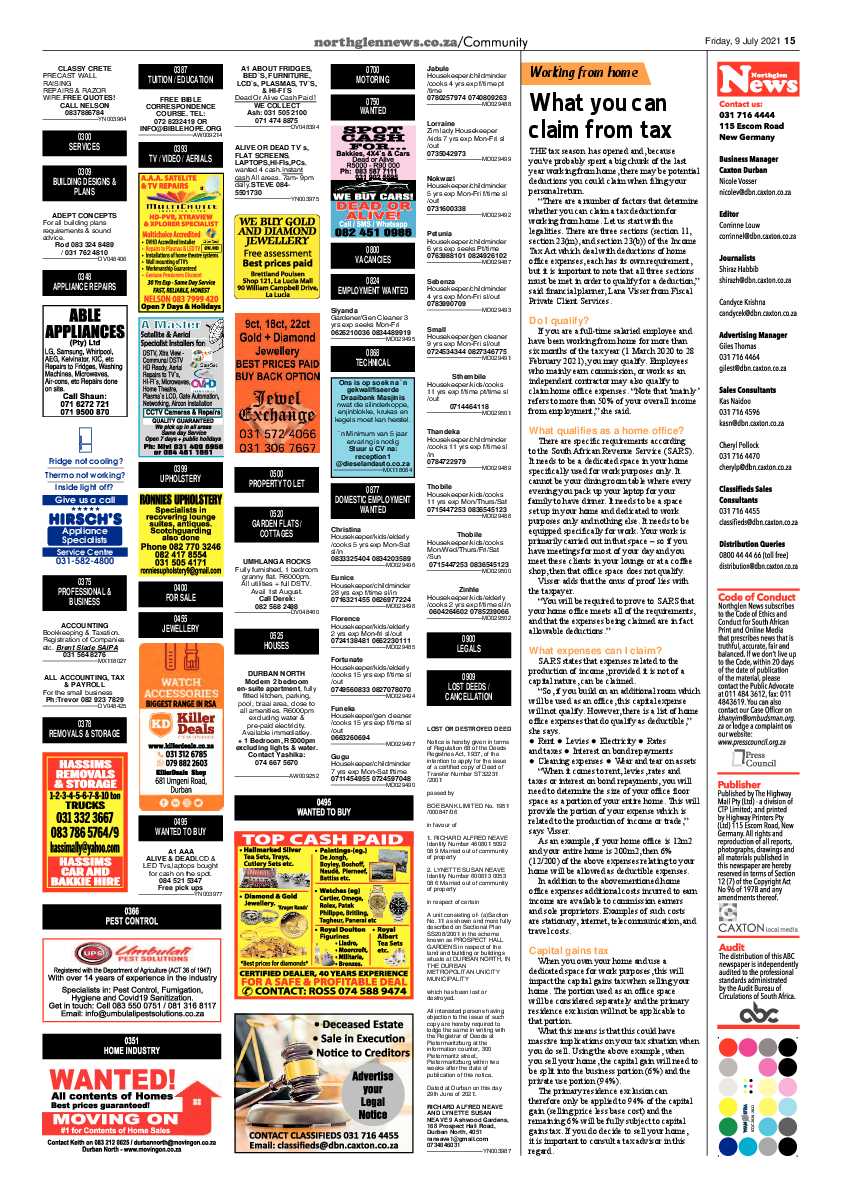 Northglen News 9 July 2021 page 15