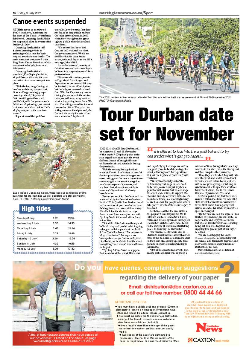 Northglen News 9 July 2021 page 16