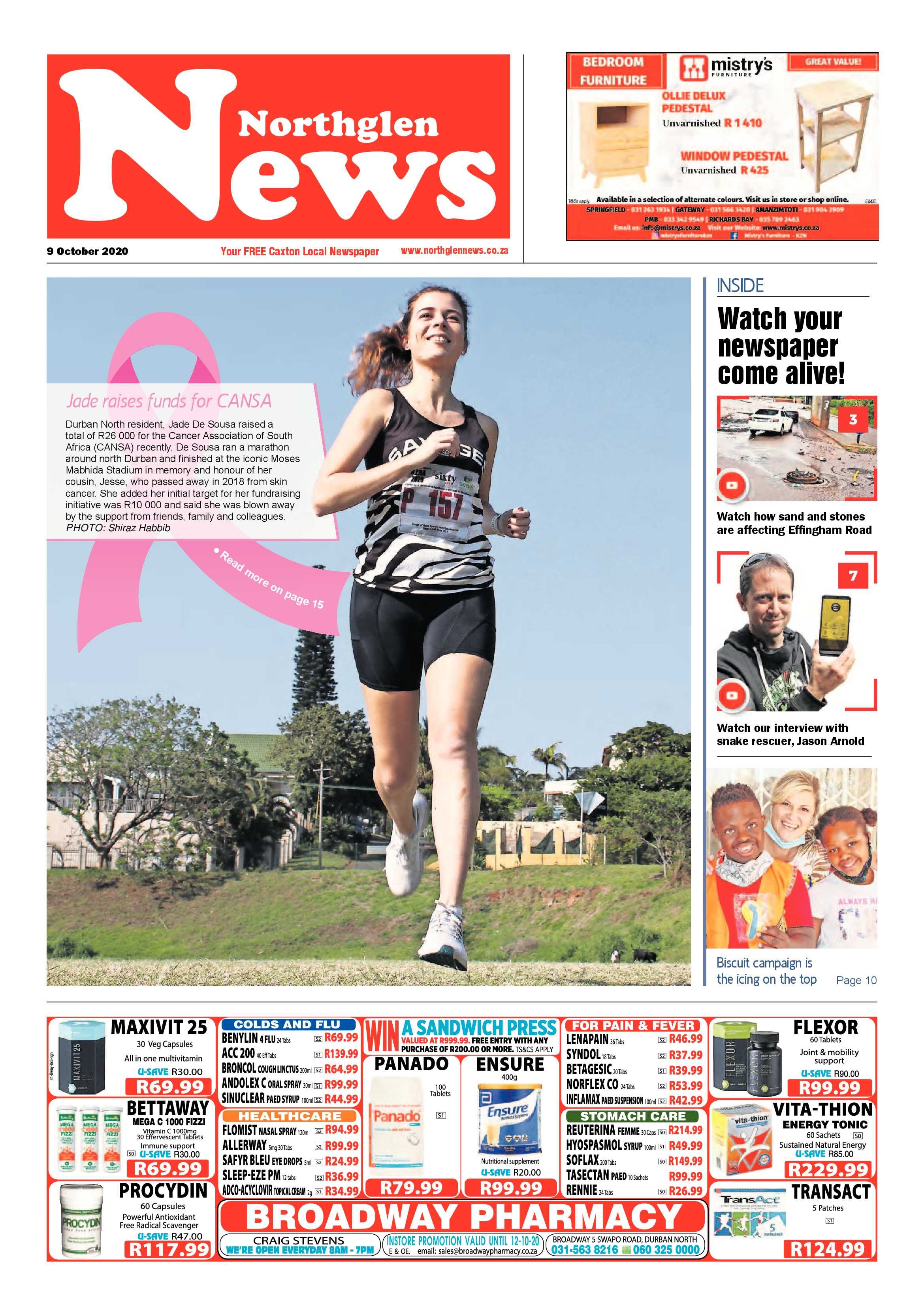 Northglen News 9 October 2020 page 1