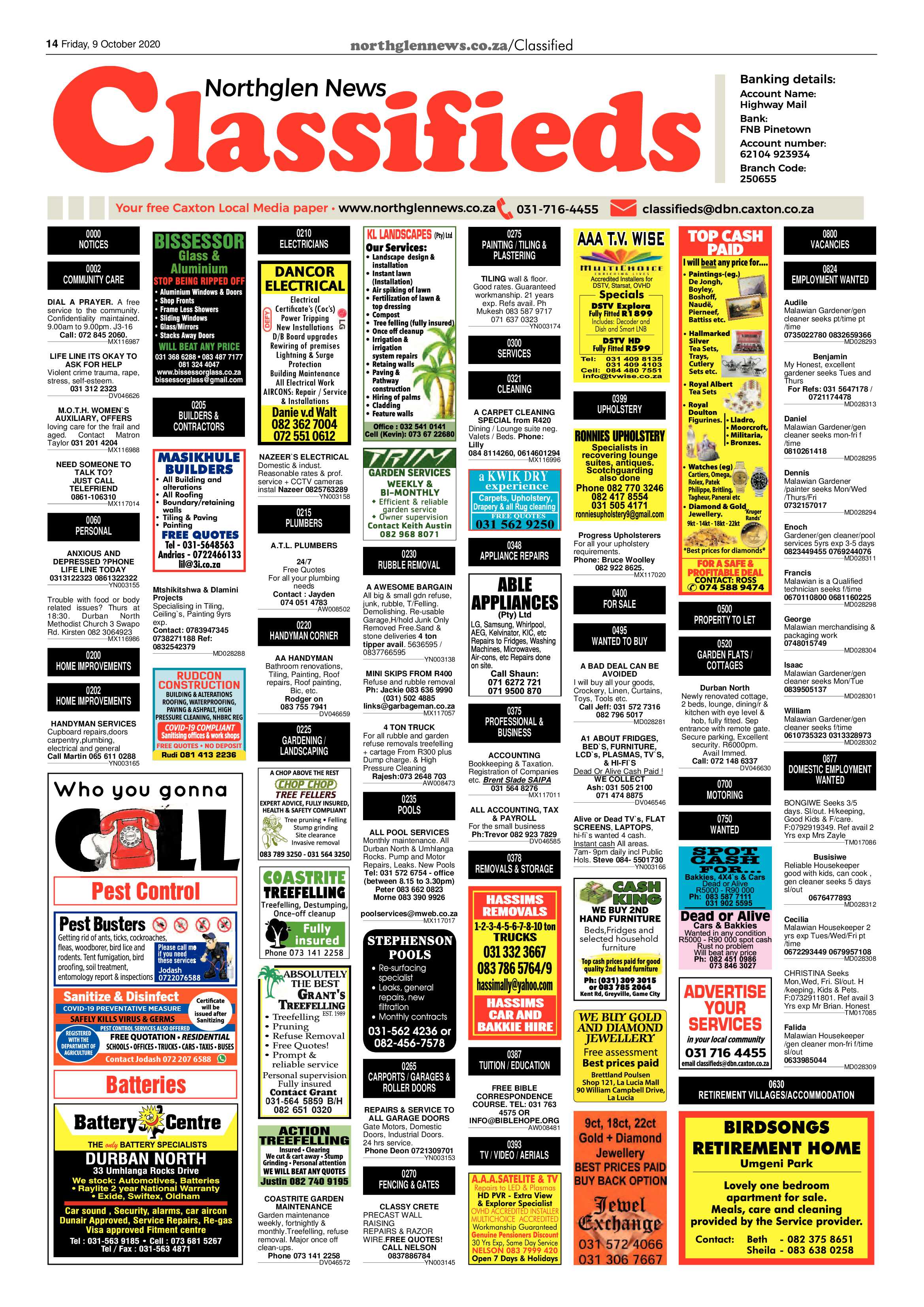 Northglen News 9 October 2020 page 14