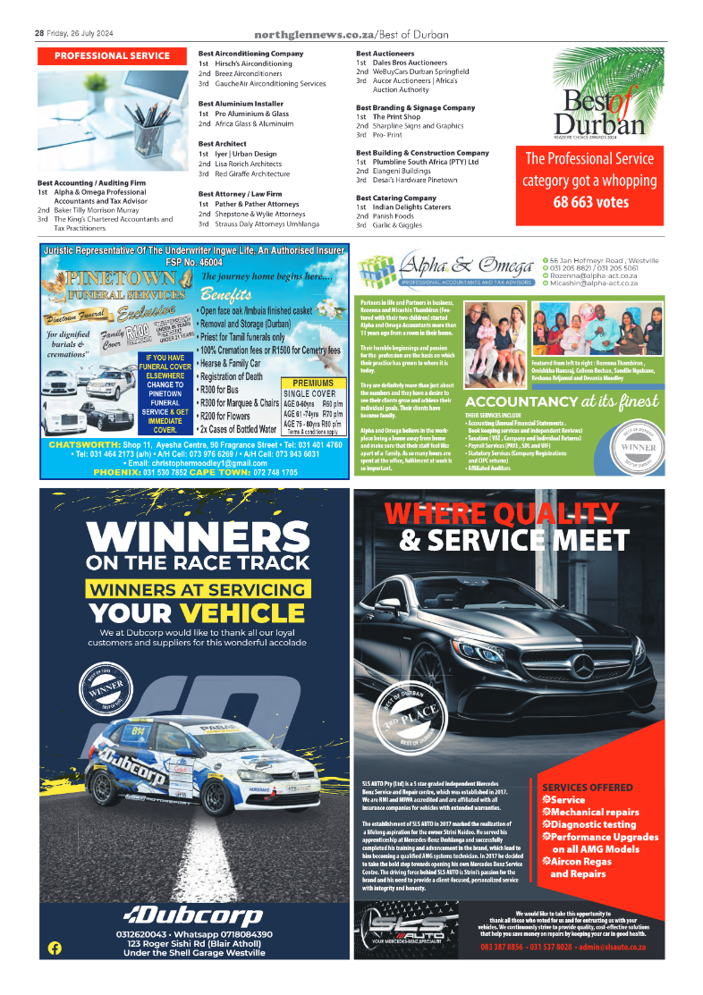 Northglen News Best of Durban 2024 page 16