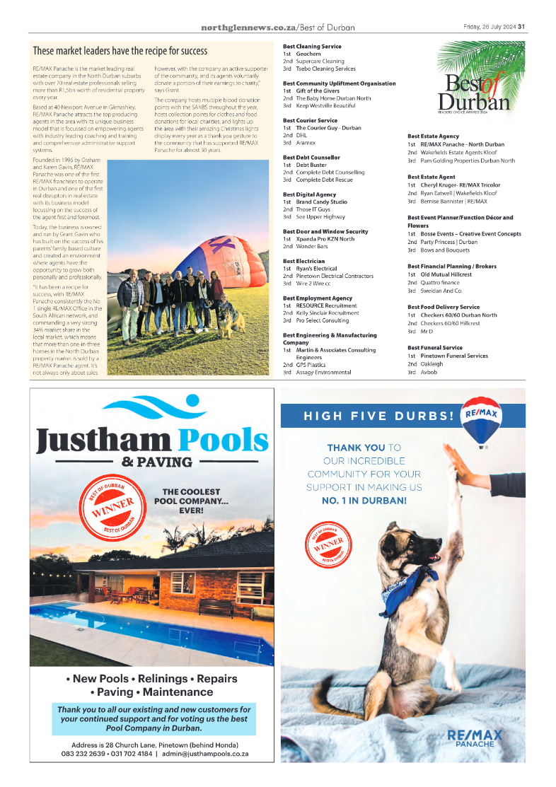 Northglen News Best of Durban 2024 page 19