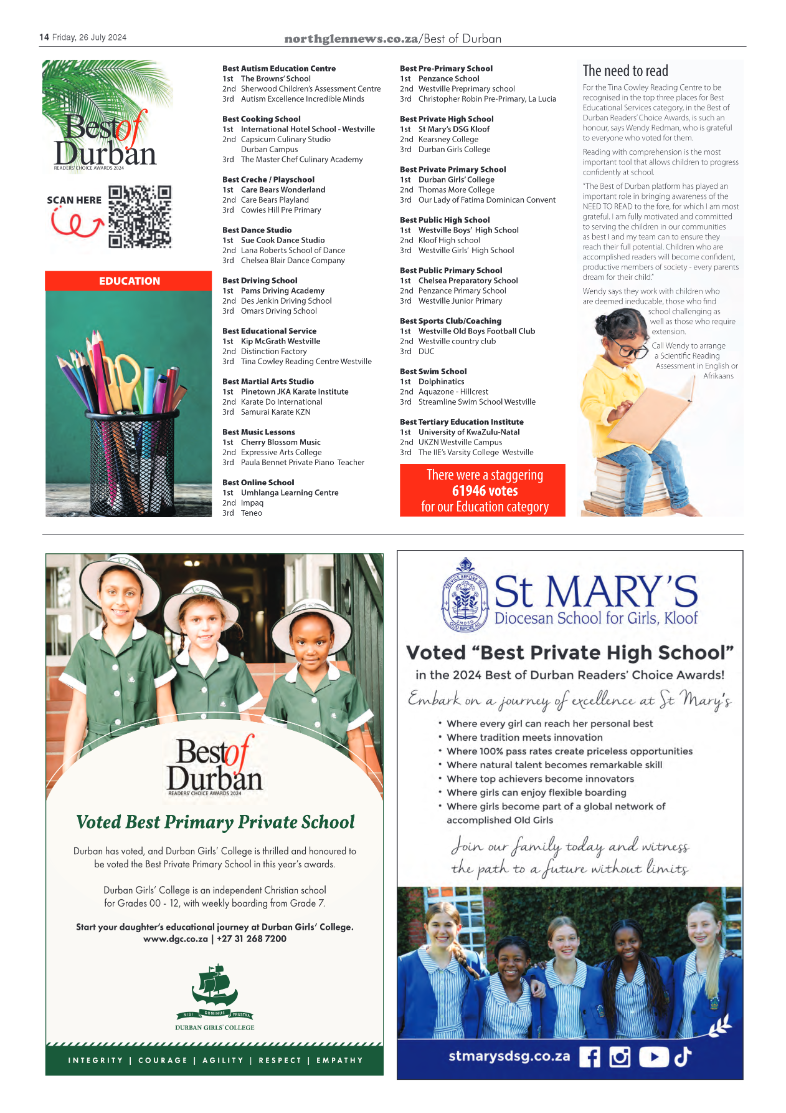 Northglen News Best of Durban 2024 page 2