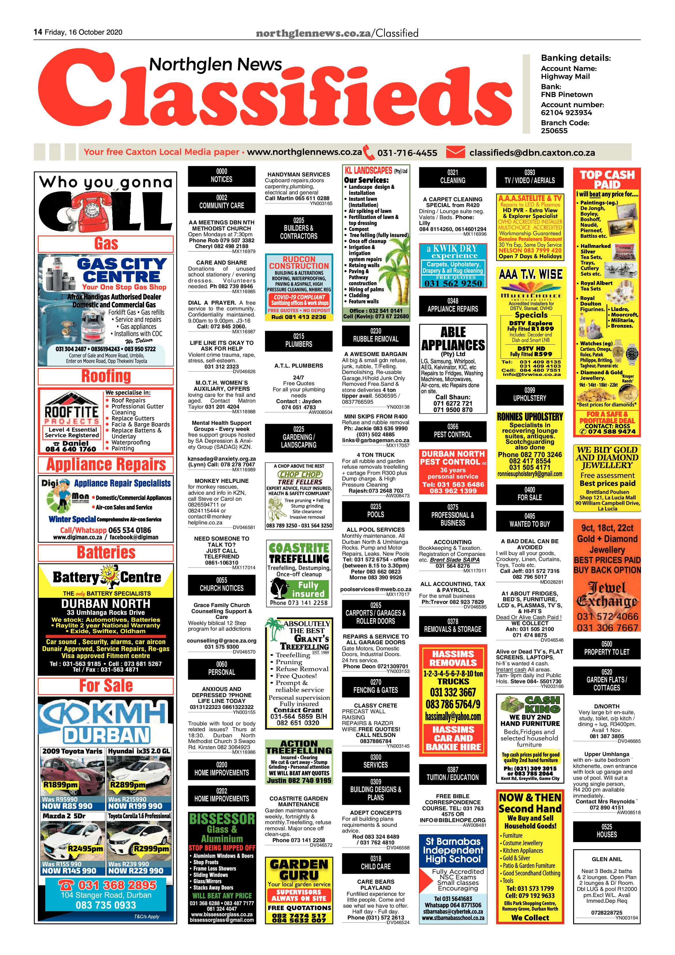 Northglen News 16 October 2020 page 14