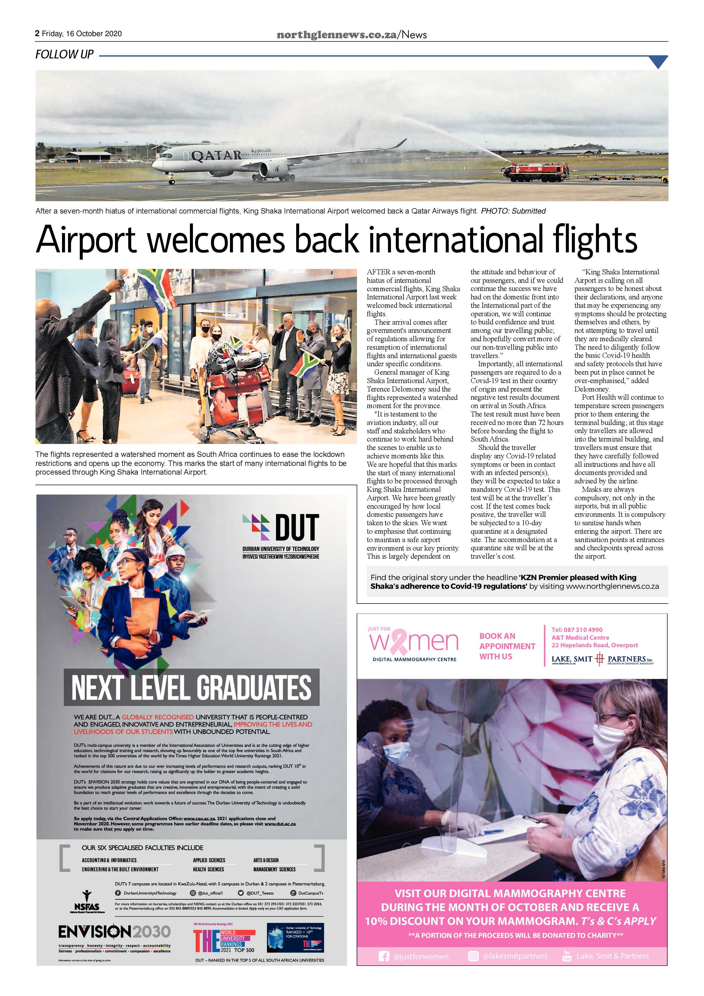 Northglen News 16 October 2020 page 2
