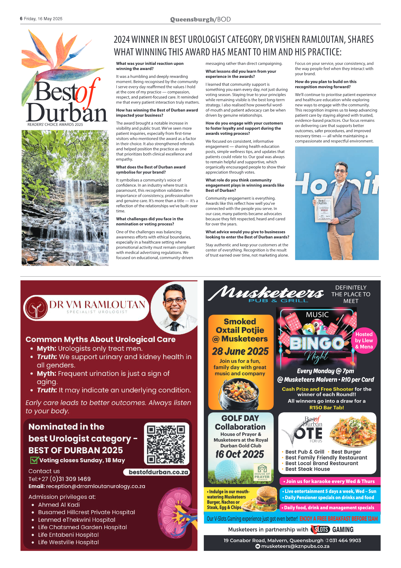 Queensburgh News 16 May 2025 page 6