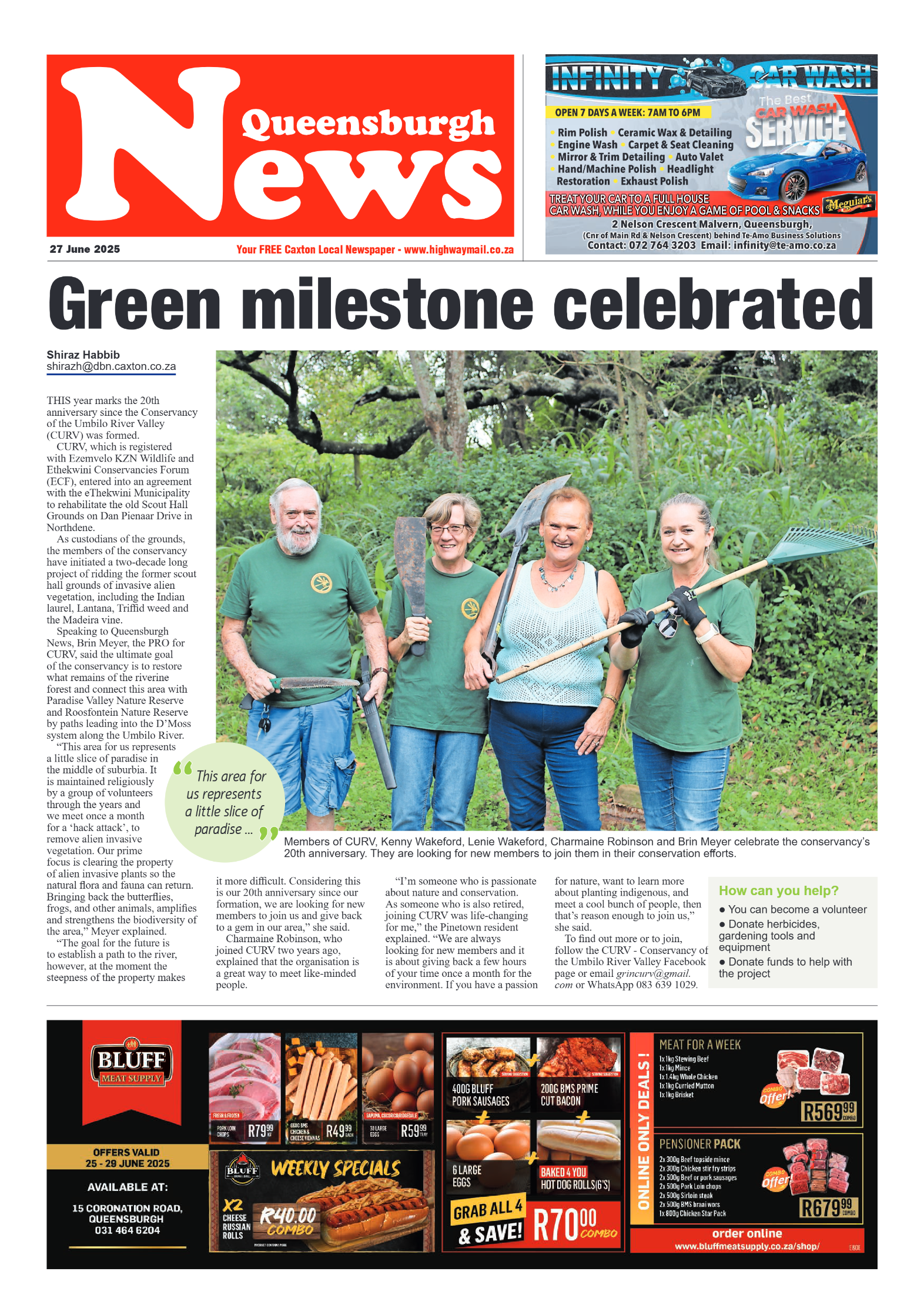 Queensburgh News 27 June 2025 page 1