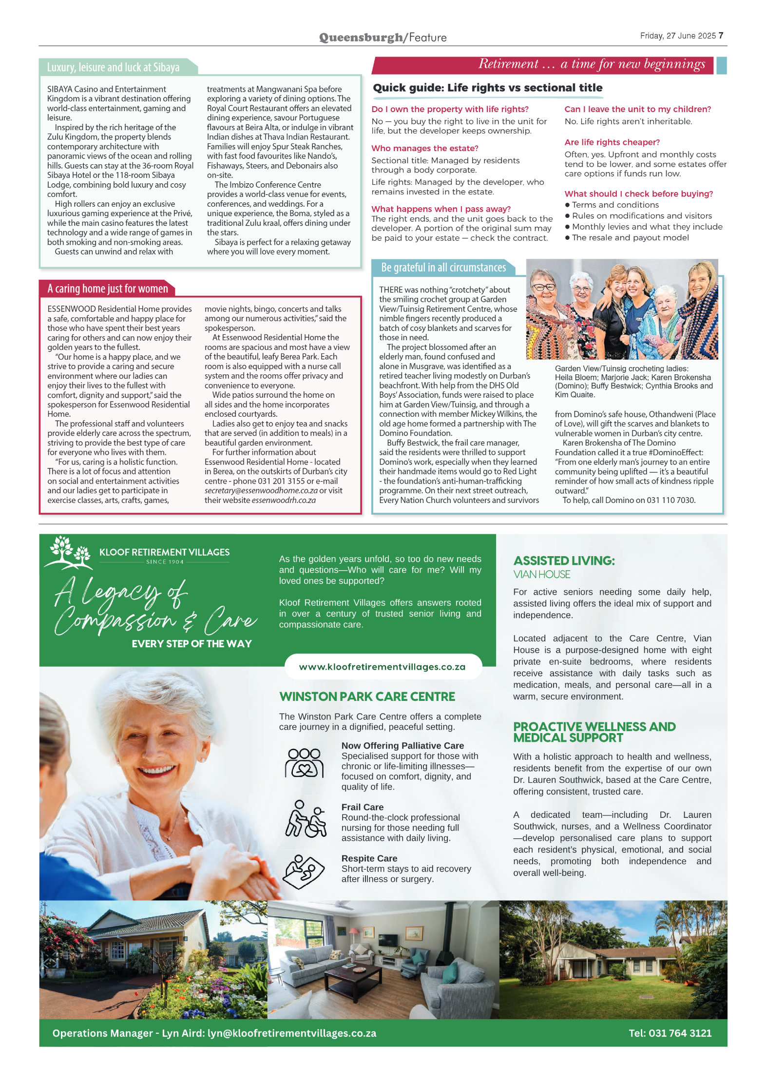 Queensburgh News 27 June 2025 page 7