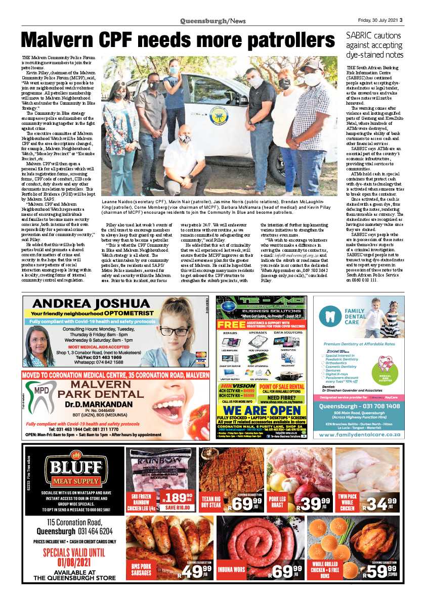 Queensburgh News 30 July 2021 page 3