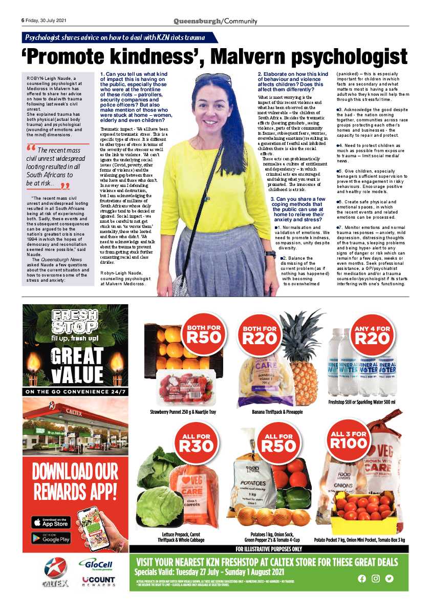 Queensburgh News 30 July 2021 page 6