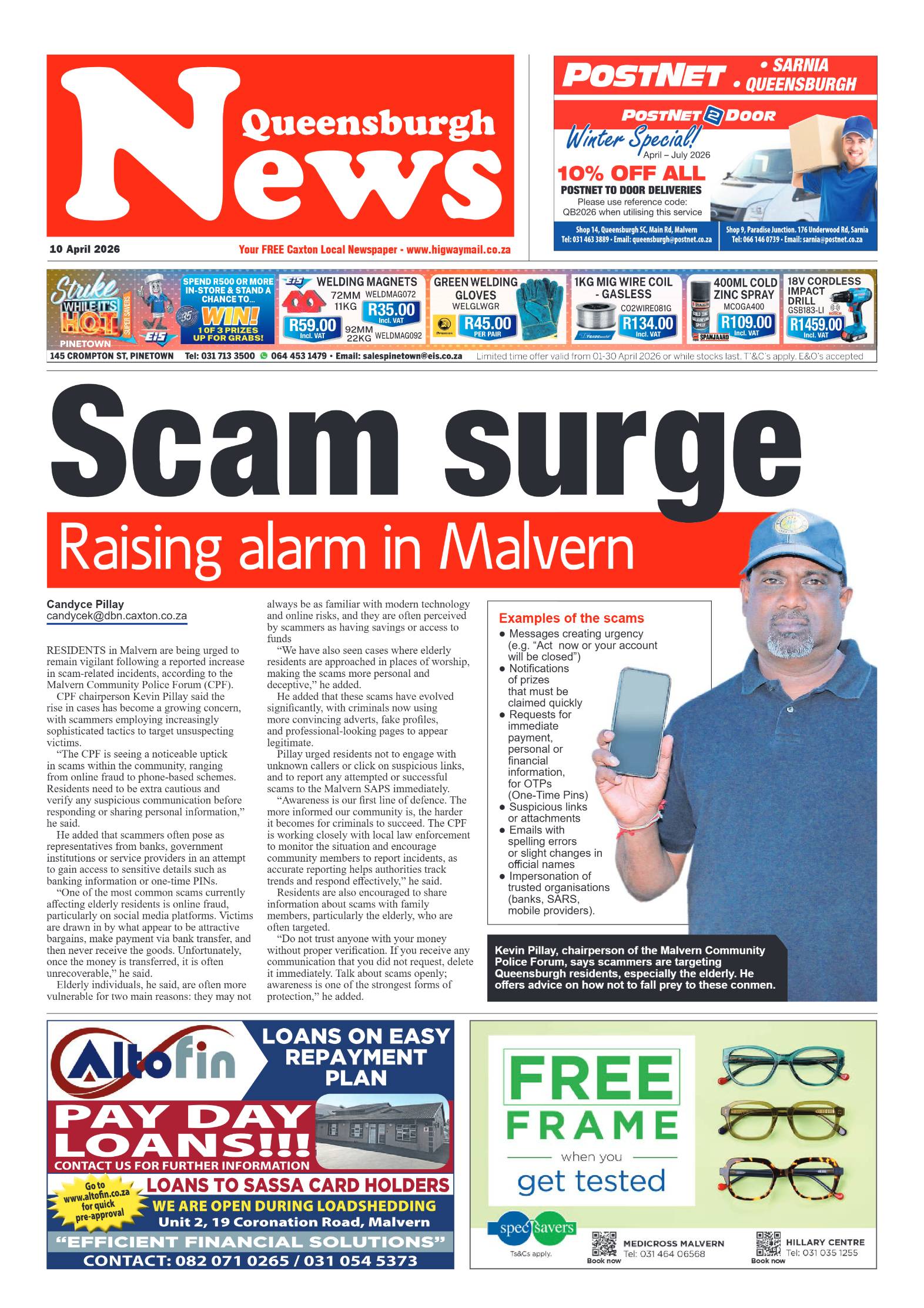 Queensburgh News 10 April 2026 page 1