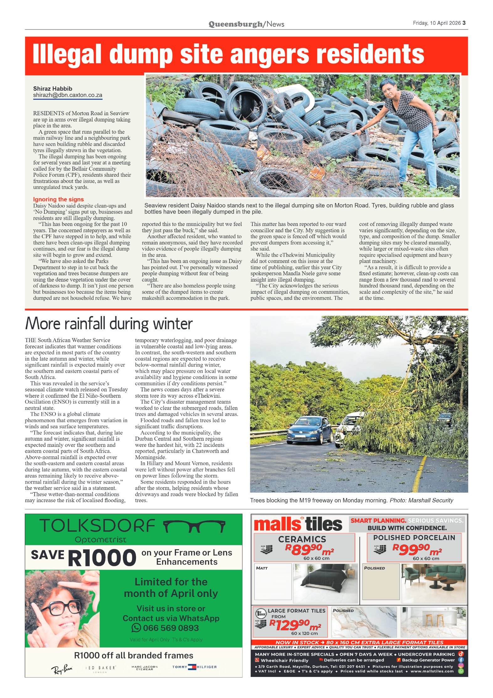 Queensburgh News 10 April 2026 page 3