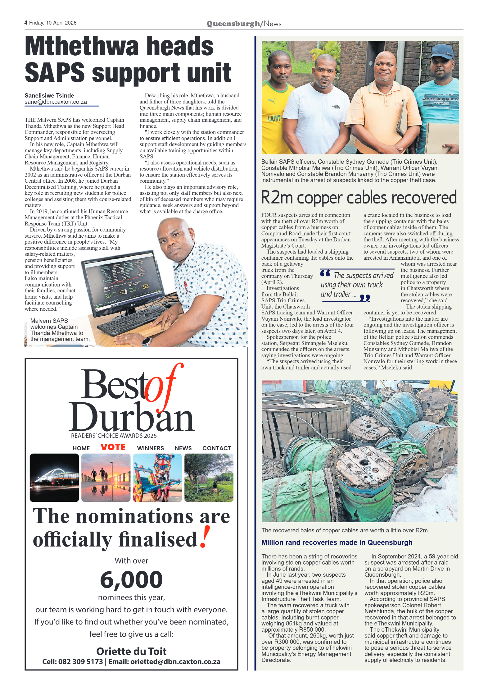 Queensburgh News 10 April 2026 page 4