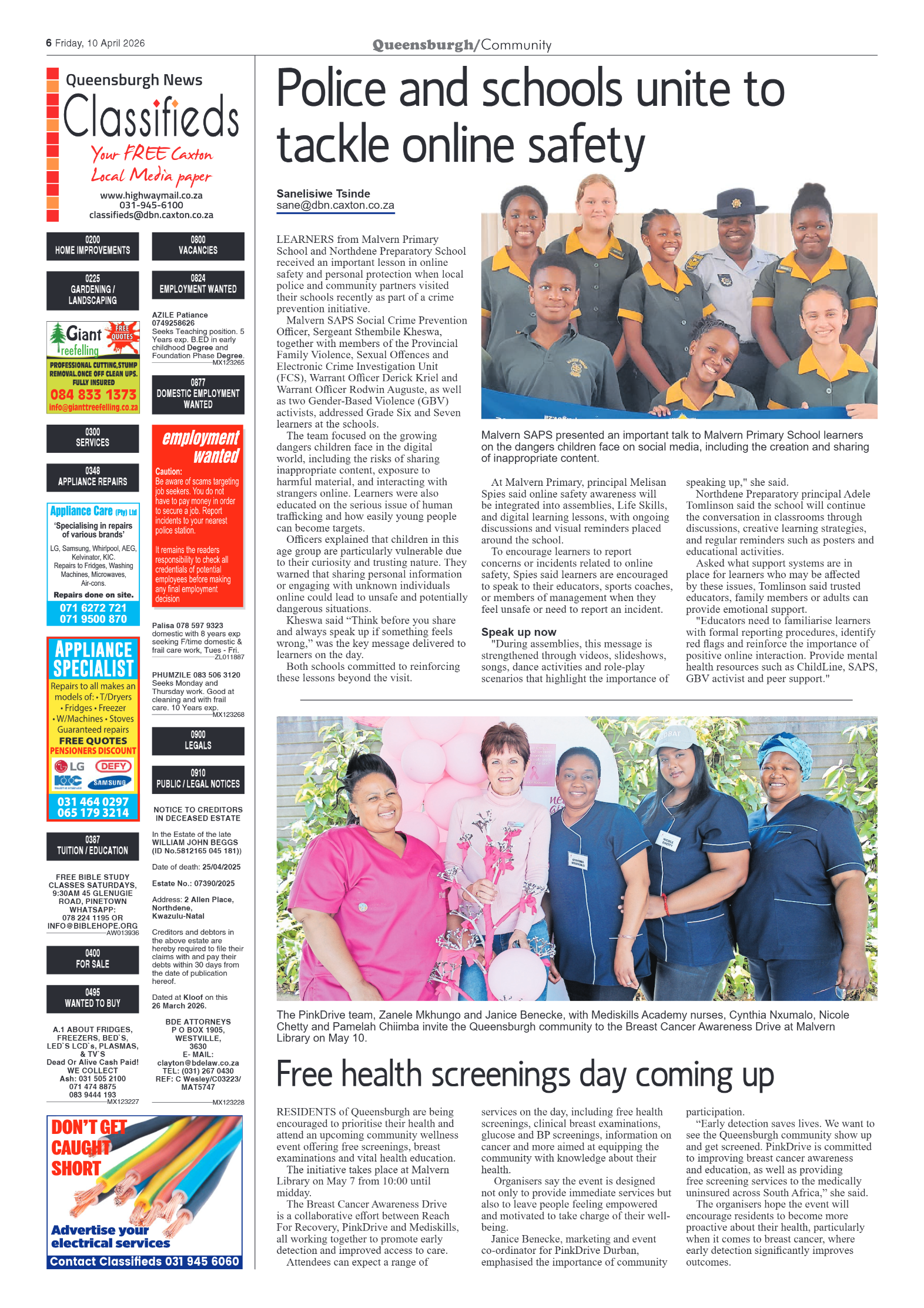 Queensburgh News 10 April 2026 page 6