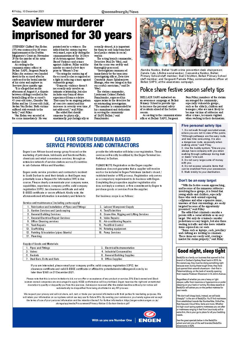 Queensburgh News 10 December 2021 page 4