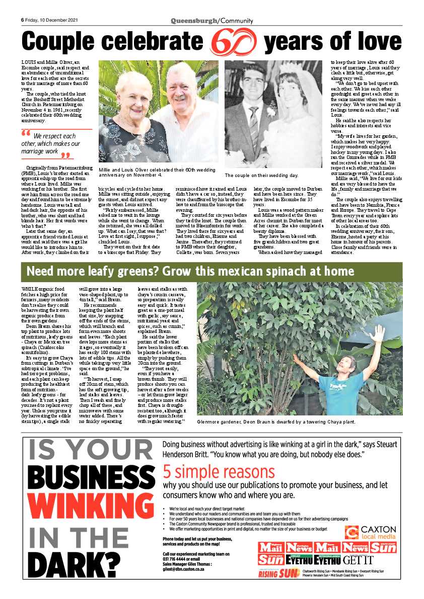 Queensburgh News 10 December 2021 page 6